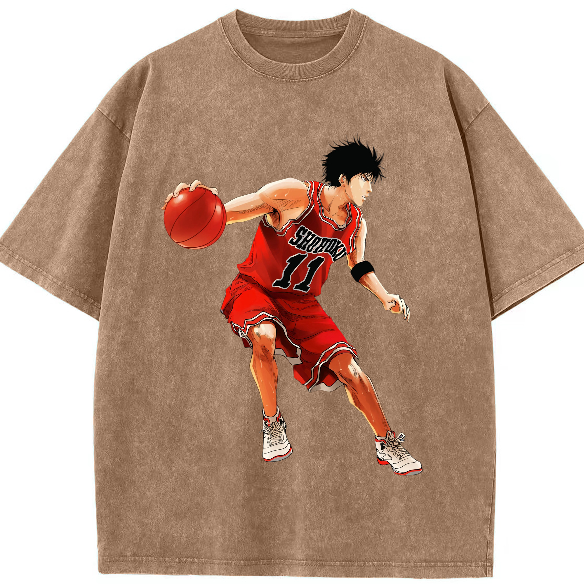（画像用） SLAM DUNK／スラムダンク 綿100% ヴィンテージ風 半袖Tシャツ（フロントプリント）