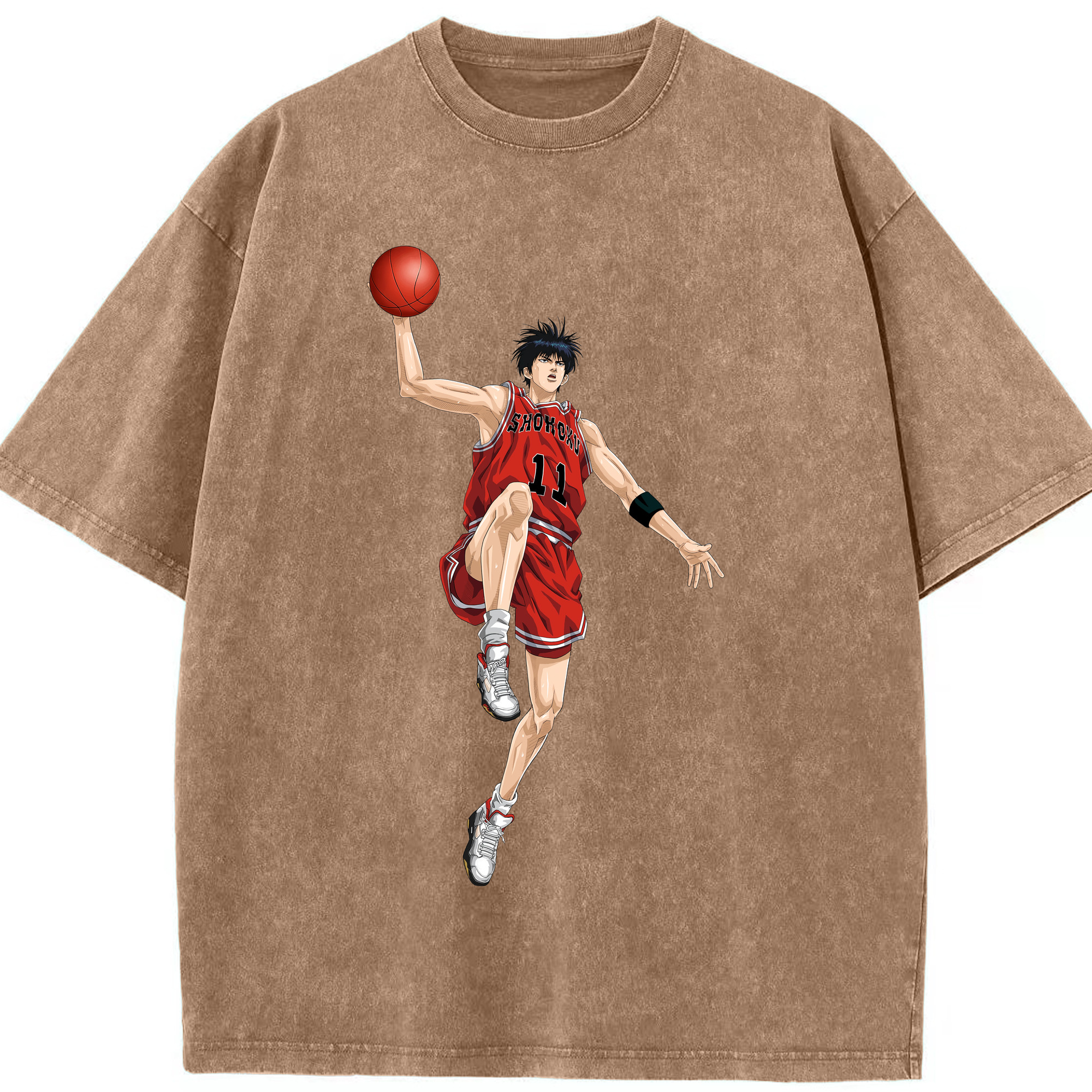 （画像用） SLAM DUNK／スラムダンク 綿100% ヴィンテージ風 半袖Tシャツ（フロントプリント）
