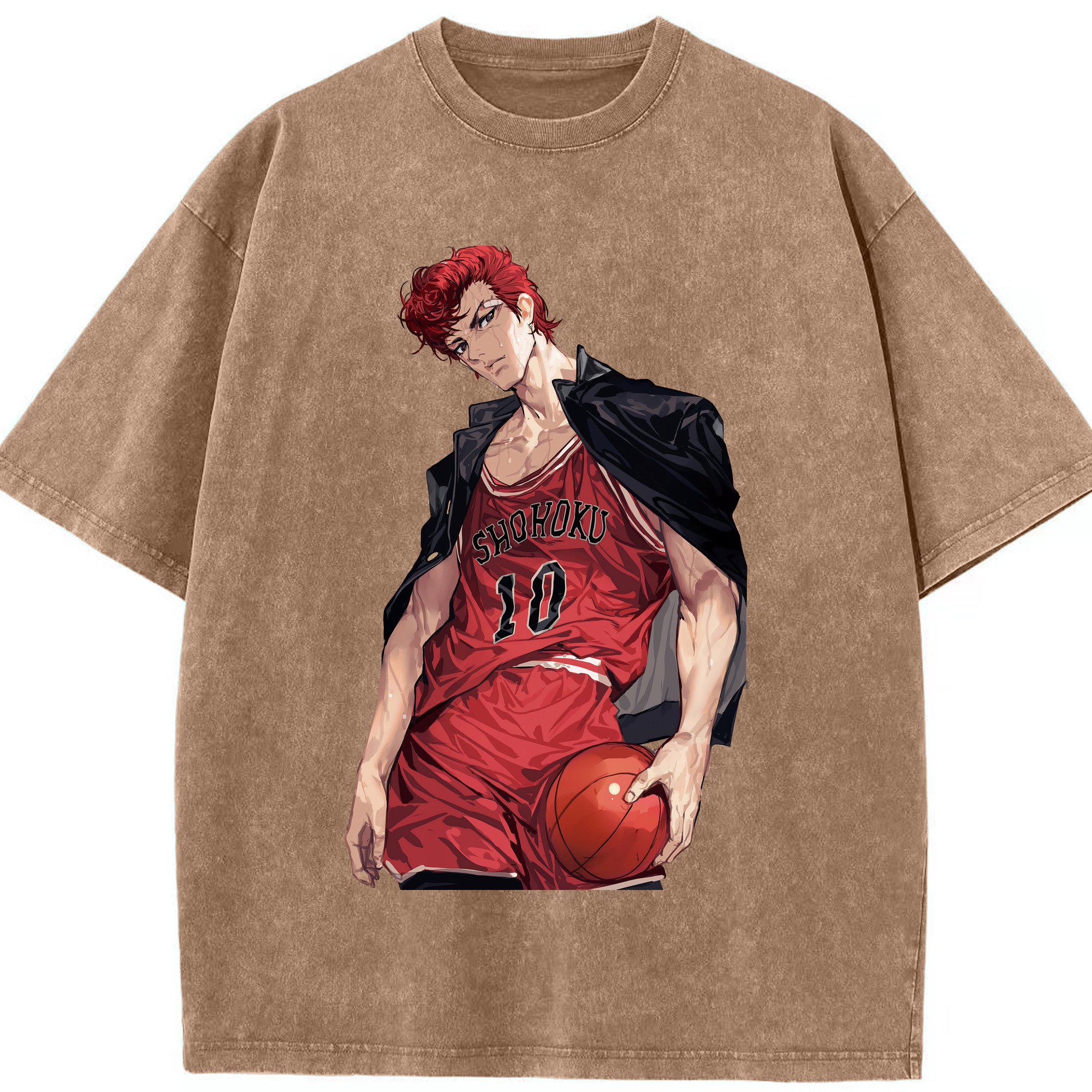 （画像用） SLAM DUNK／スラムダンク 綿100% ヴィンテージ風 半袖Tシャツ（フロントプリント）
