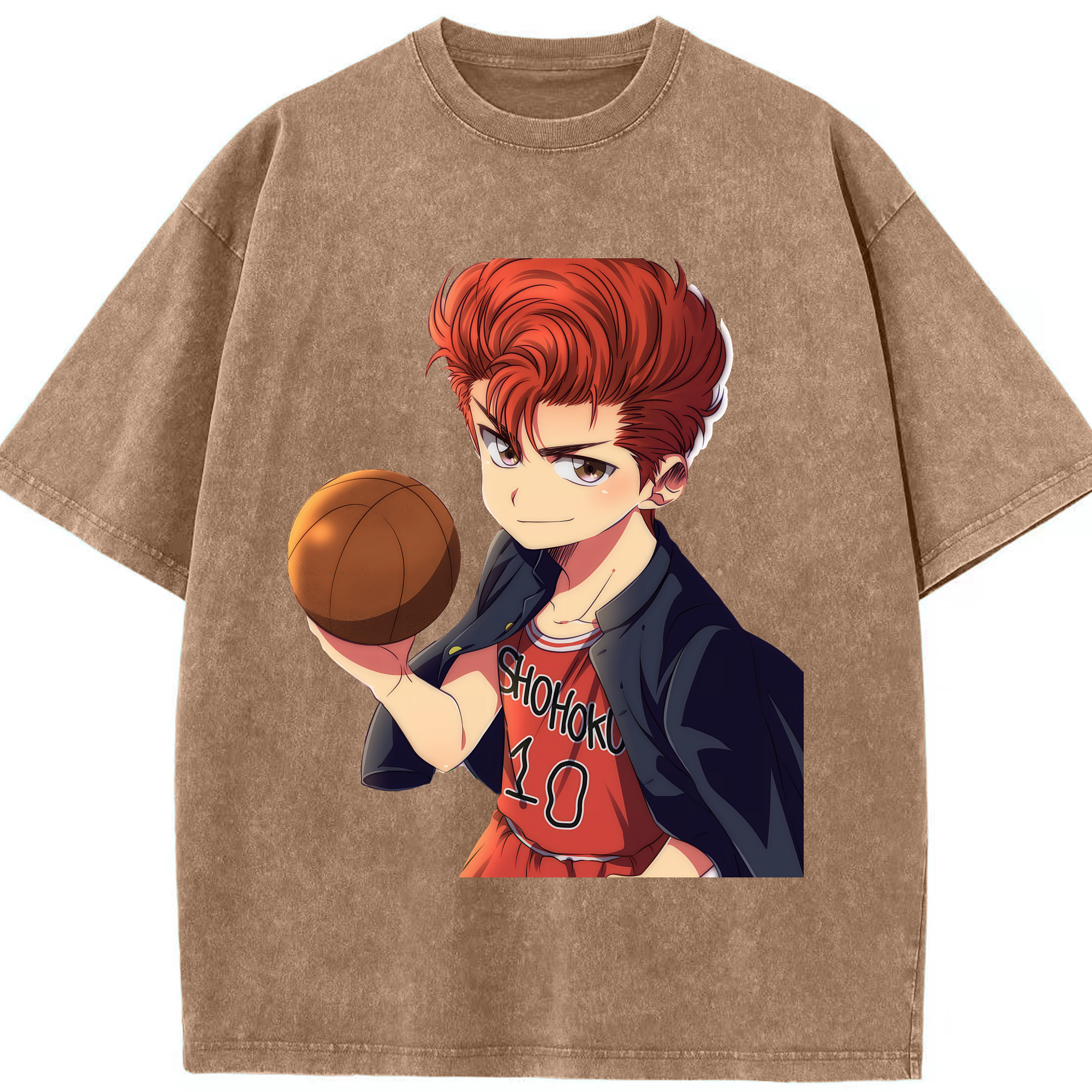 （画像用） SLAM DUNK／スラムダンク 綿100% ヴィンテージ風 半袖Tシャツ（フロントプリント）