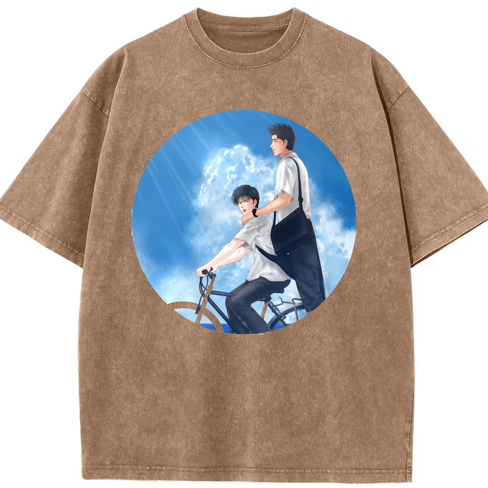 （画像用） SLAM DUNK／スラムダンク 綿100% ヴィンテージ風 半袖Tシャツ（フロントプリント）
