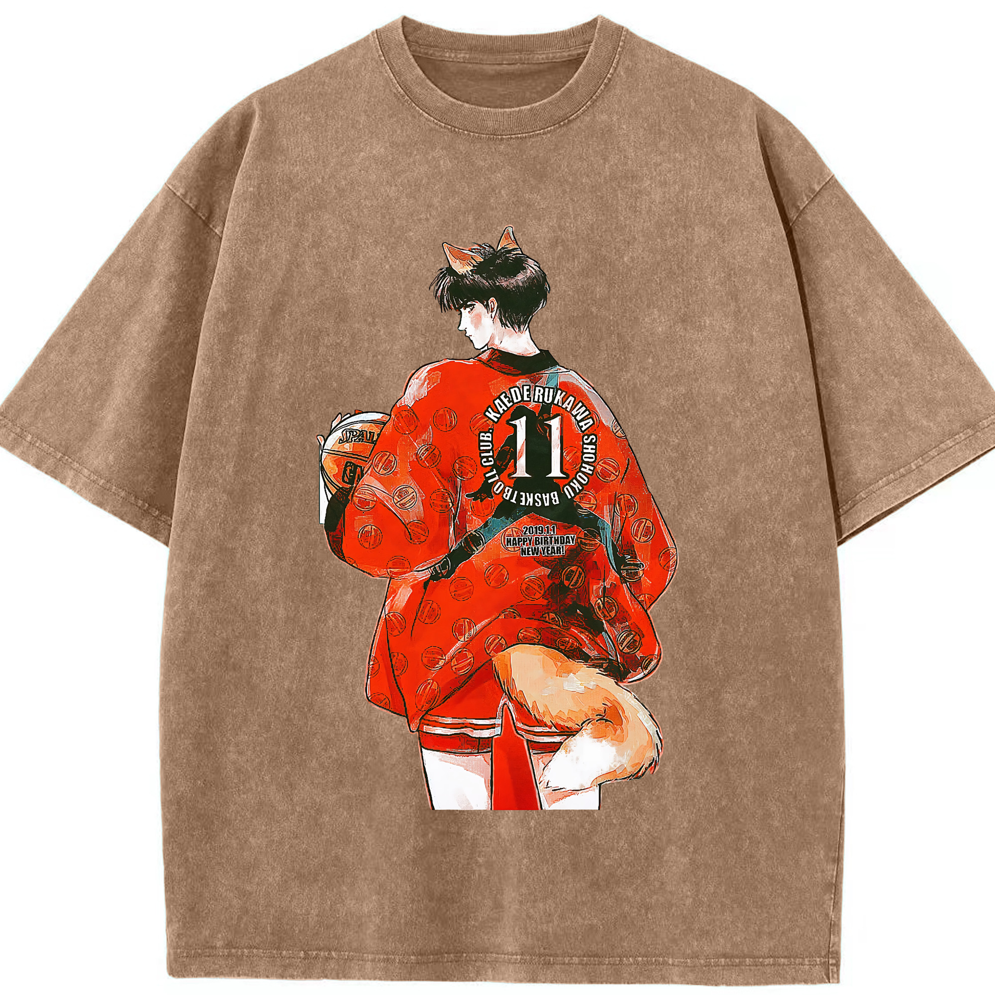 （画像用） SLAM DUNK／スラムダンク 綿100% ヴィンテージ風 半袖Tシャツ（フロントプリント）