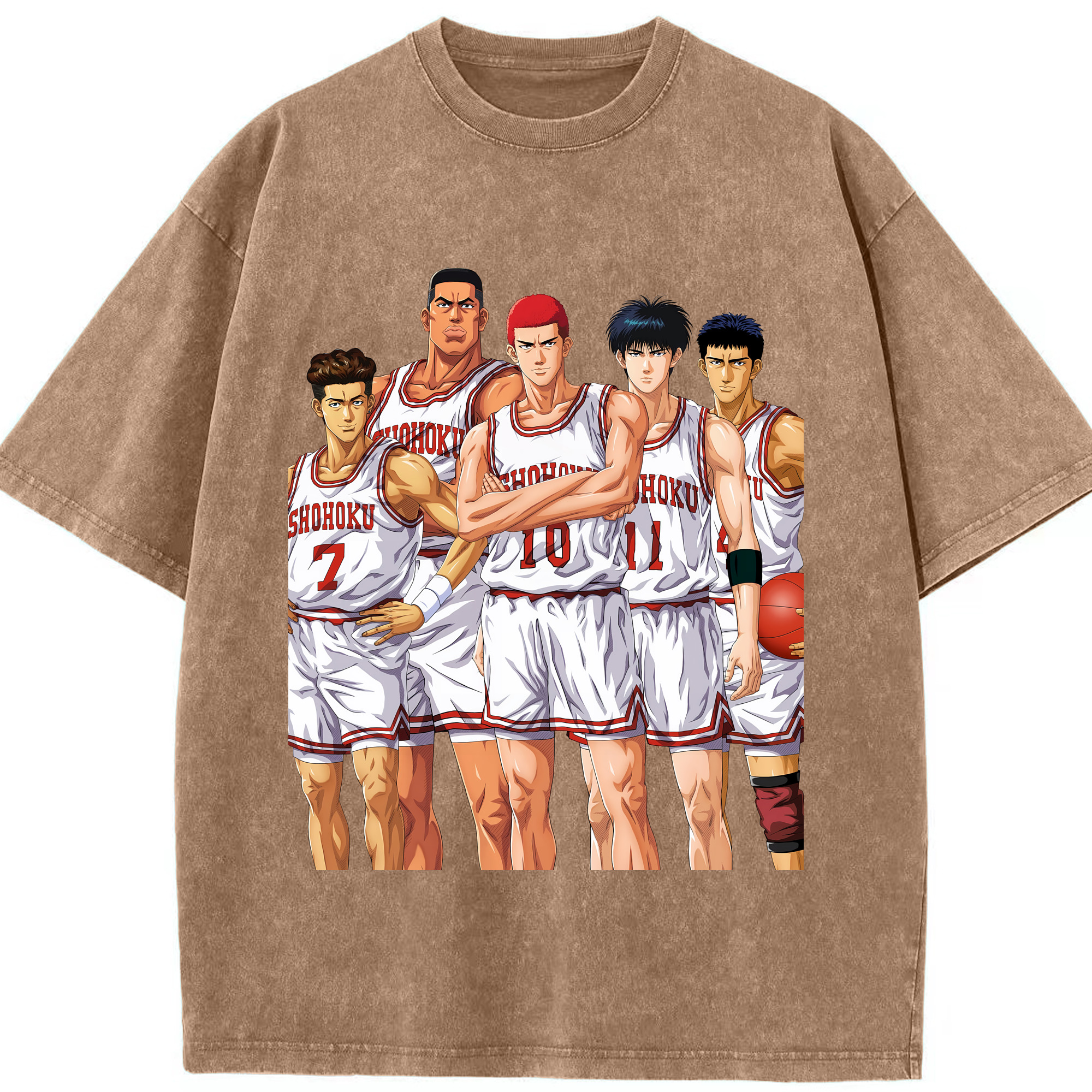 （画像用） SLAM DUNK／スラムダンク 綿100% ヴィンテージ風 半袖Tシャツ（フロントプリント）