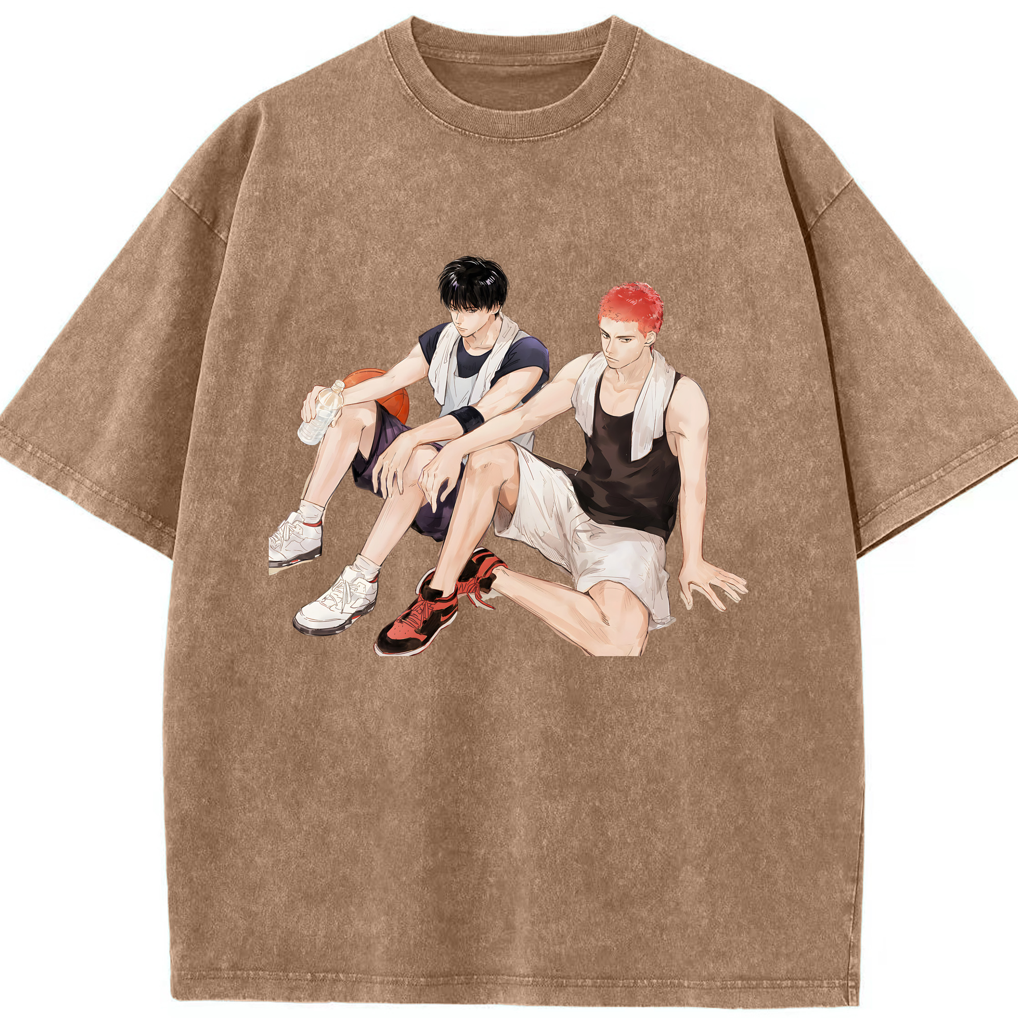 （画像用） SLAM DUNK／スラムダンク 綿100% ヴィンテージ風 半袖Tシャツ（フロントプリント）