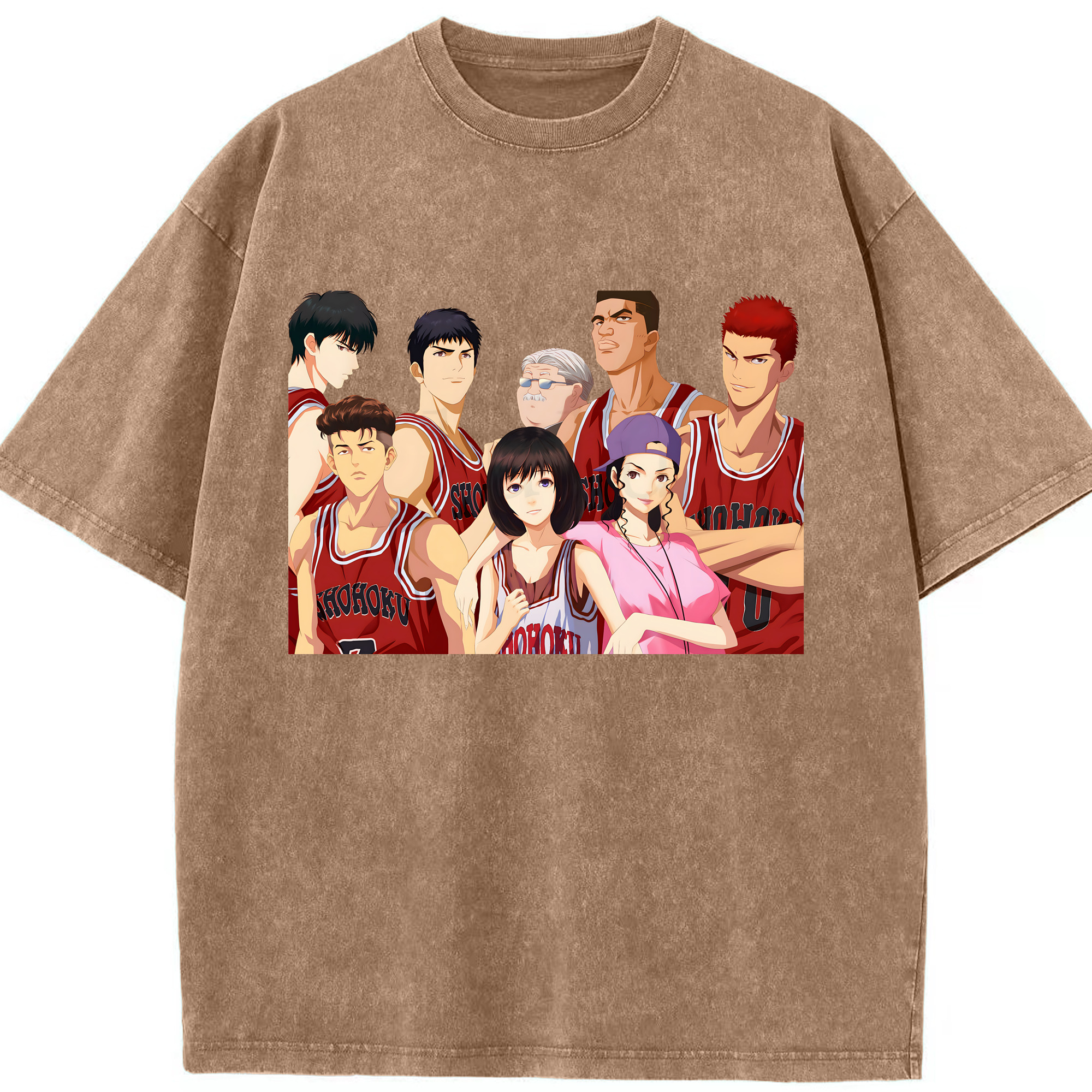 （画像用） SLAM DUNK／スラムダンク 綿100% ヴィンテージ風 半袖Tシャツ（フロントプリント）