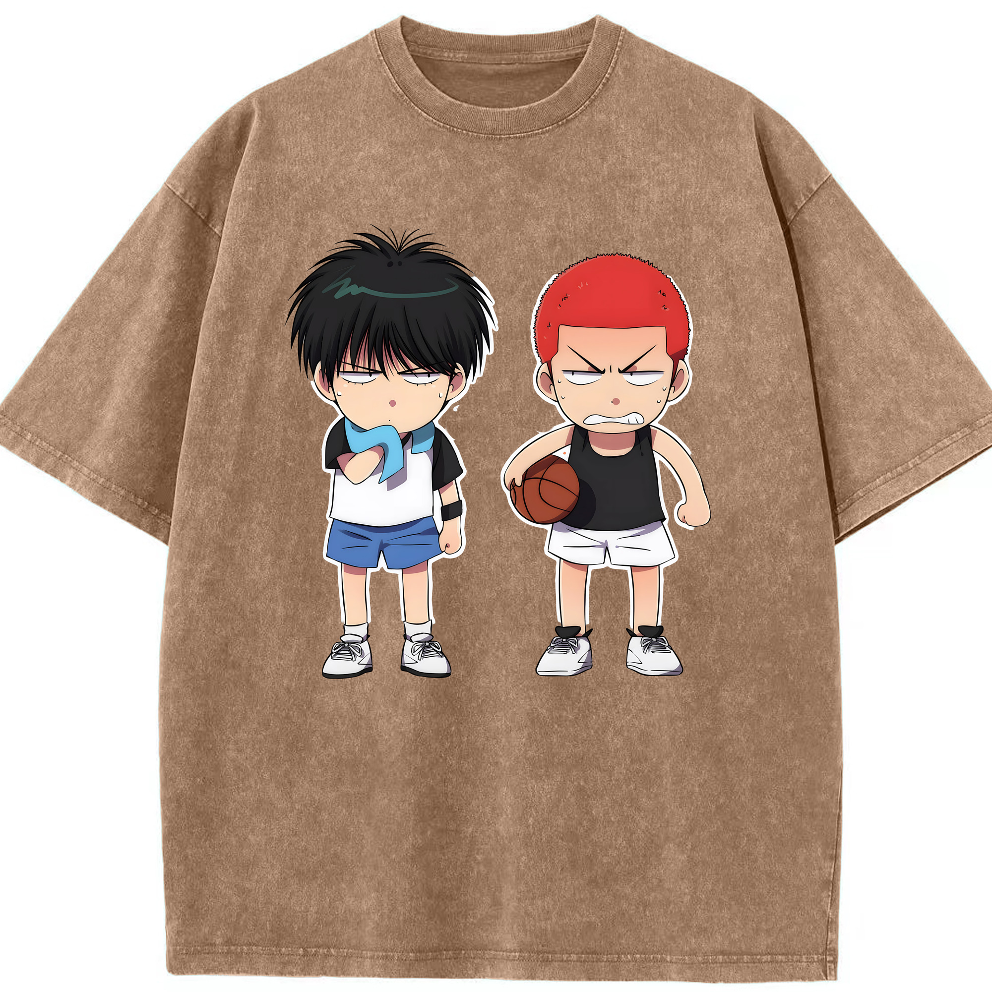 （画像用） SLAM DUNK／スラムダンク 綿100% ヴィンテージ風 半袖Tシャツ（フロントプリント）