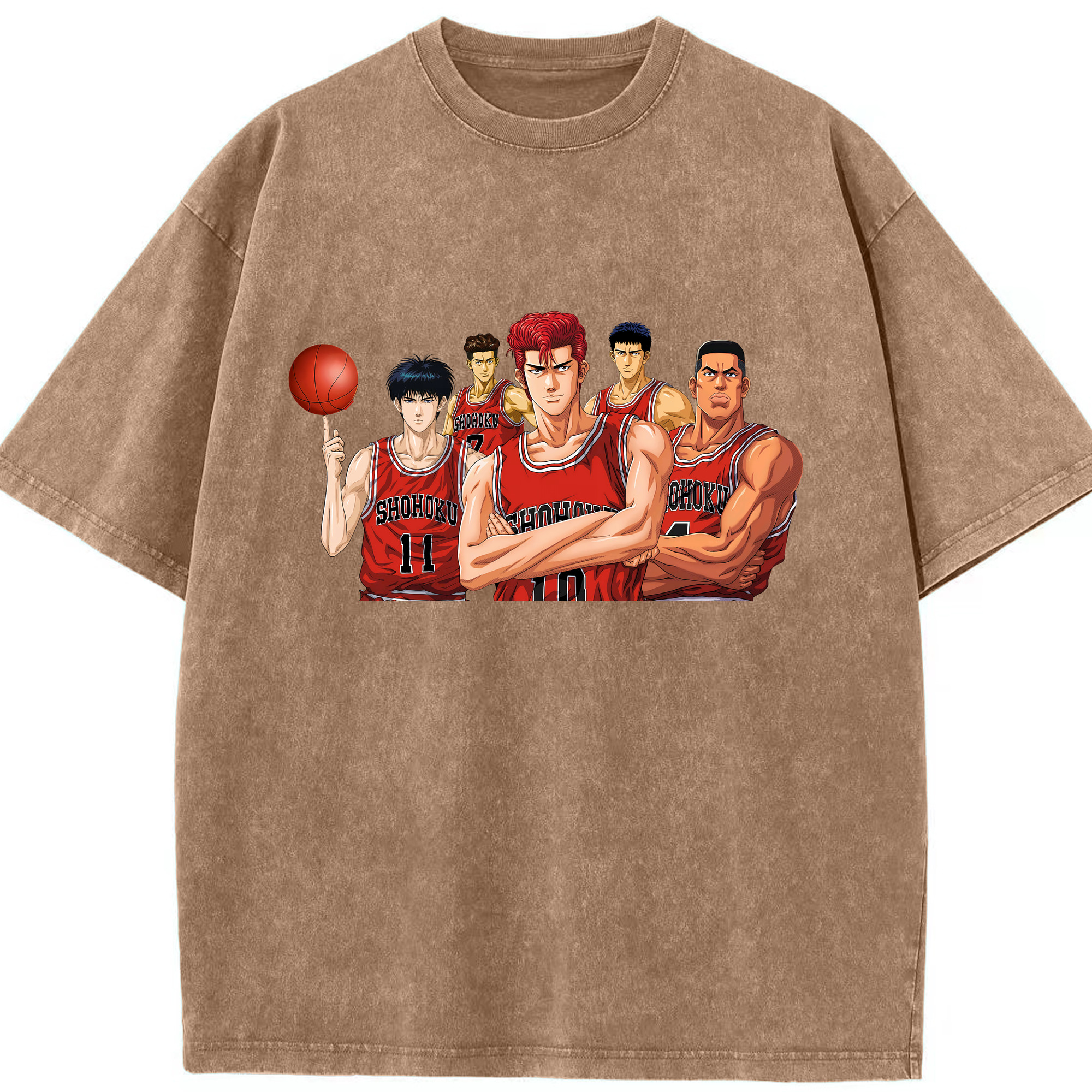（画像用） SLAM DUNK／スラムダンク 綿100% ヴィンテージ風 半袖Tシャツ（フロントプリント）