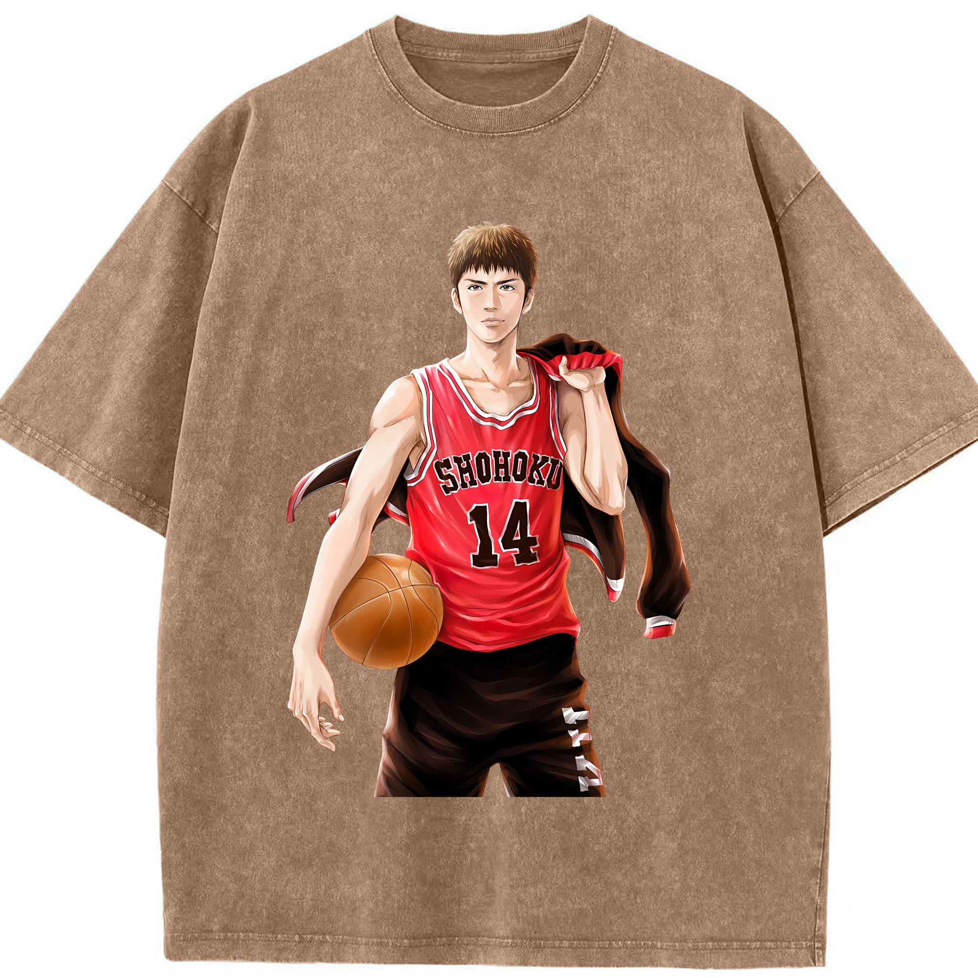（画像用） SLAM DUNK／スラムダンク 綿100% ヴィンテージ風 半袖Tシャツ（フロントプリント）