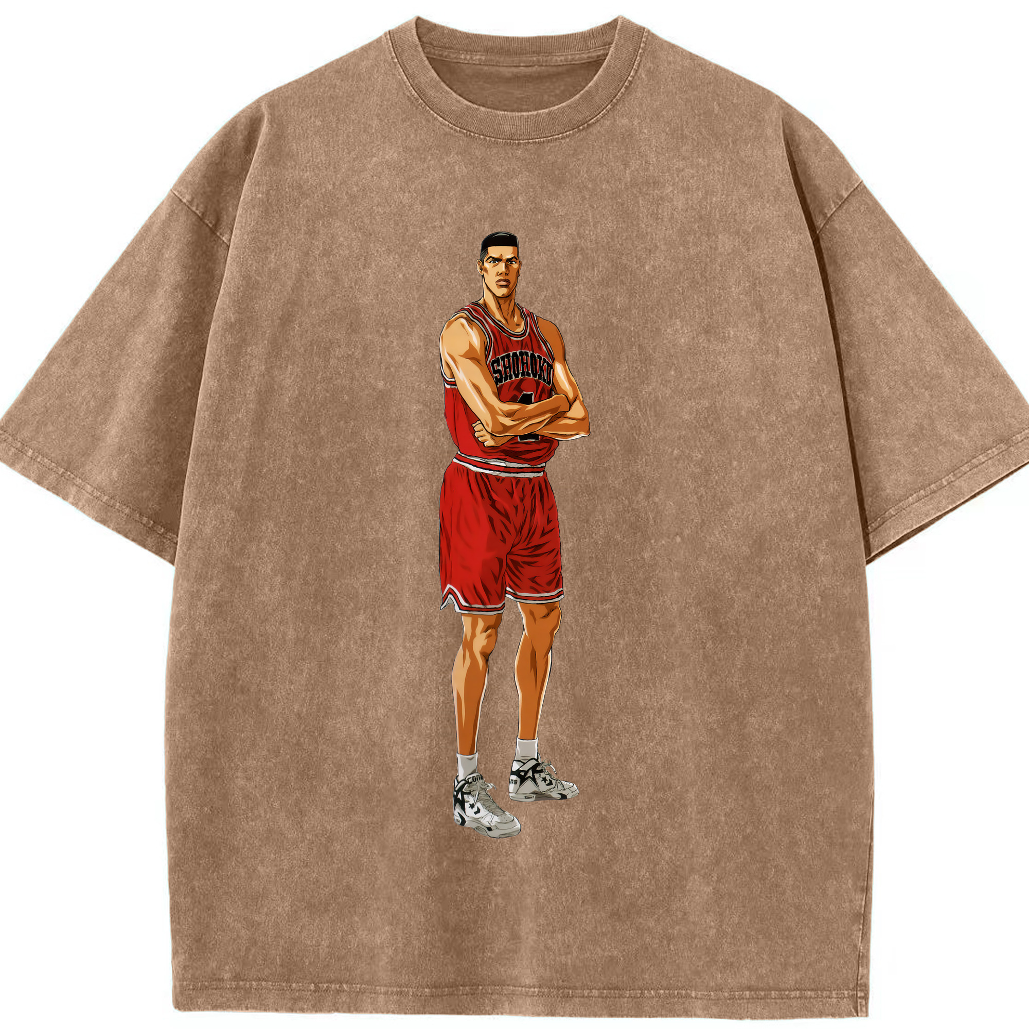 （画像用） SLAM DUNK／スラムダンク 綿100% ヴィンテージ風 半袖Tシャツ（フロントプリント）