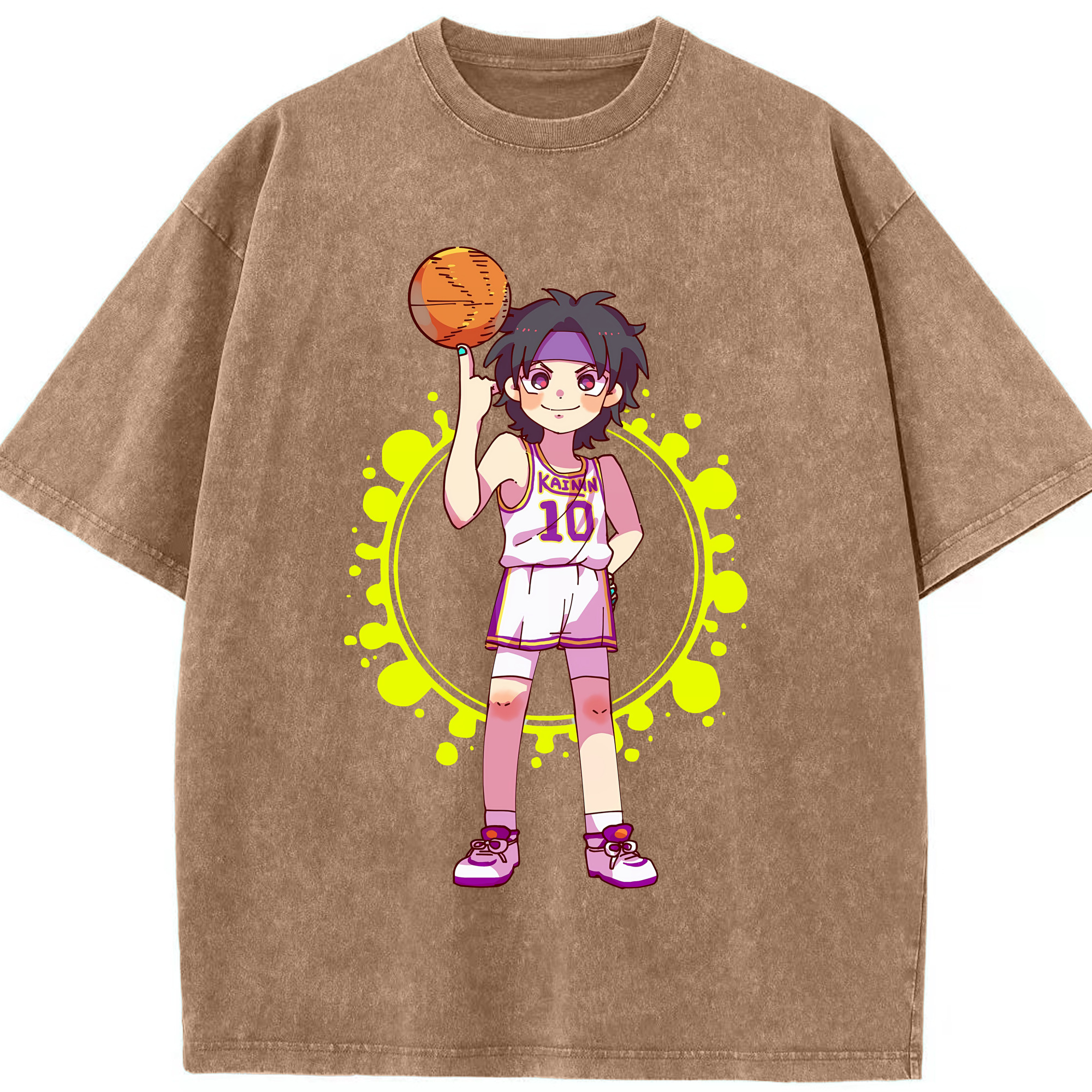 （画像用） SLAM DUNK／スラムダンク 綿100% ヴィンテージ風 半袖Tシャツ（フロントプリント）