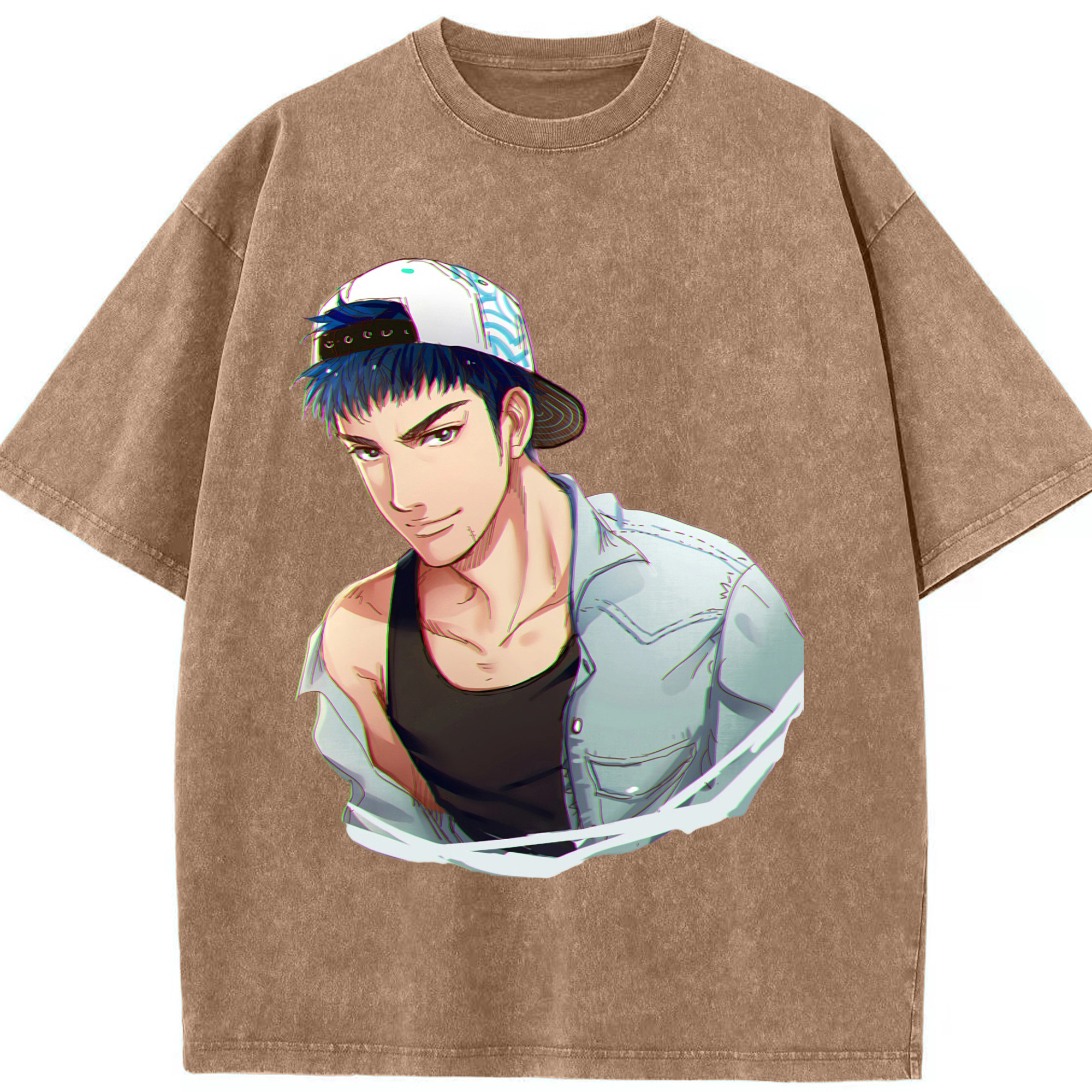 （画像用） SLAM DUNK／スラムダンク 綿100% ヴィンテージ風 半袖Tシャツ（フロントプリント）