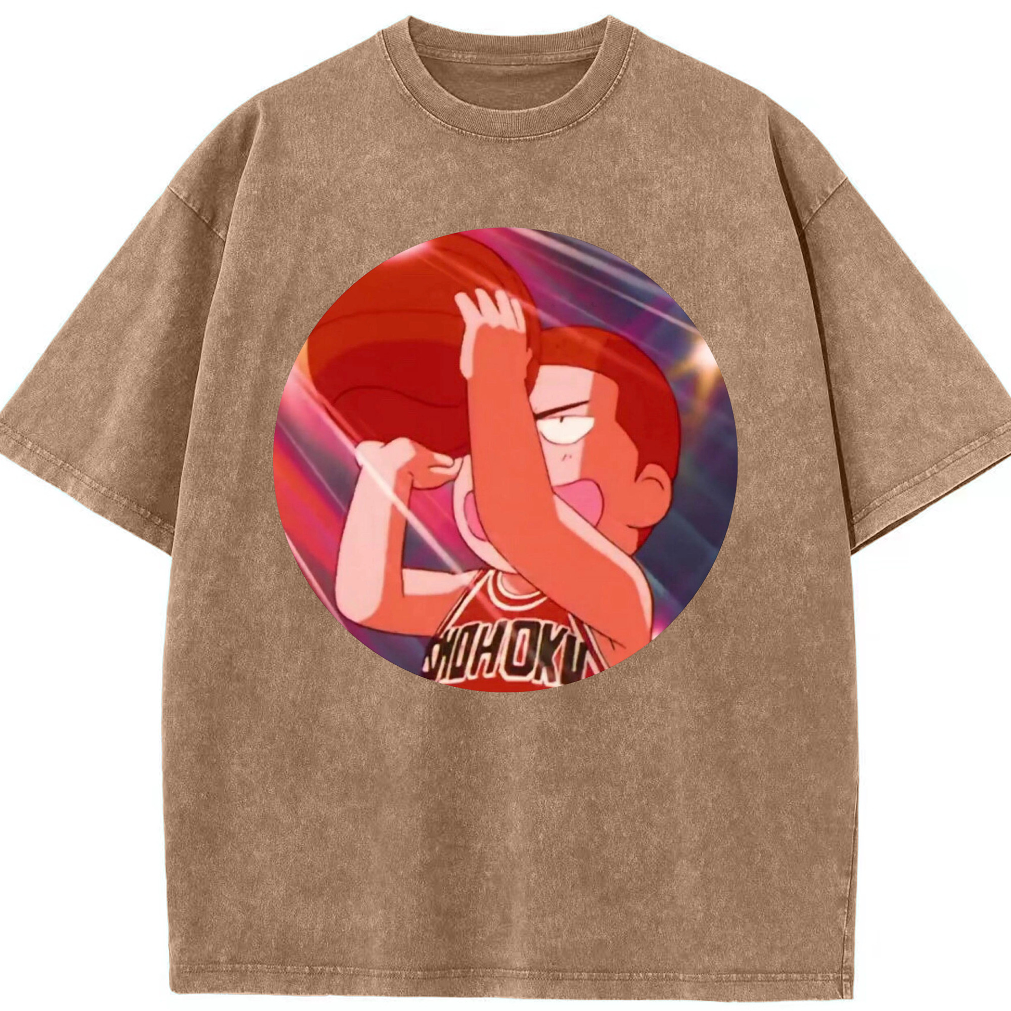 （画像用） SLAM DUNK／スラムダンク 綿100% ヴィンテージ風 半袖Tシャツ（フロントプリント）