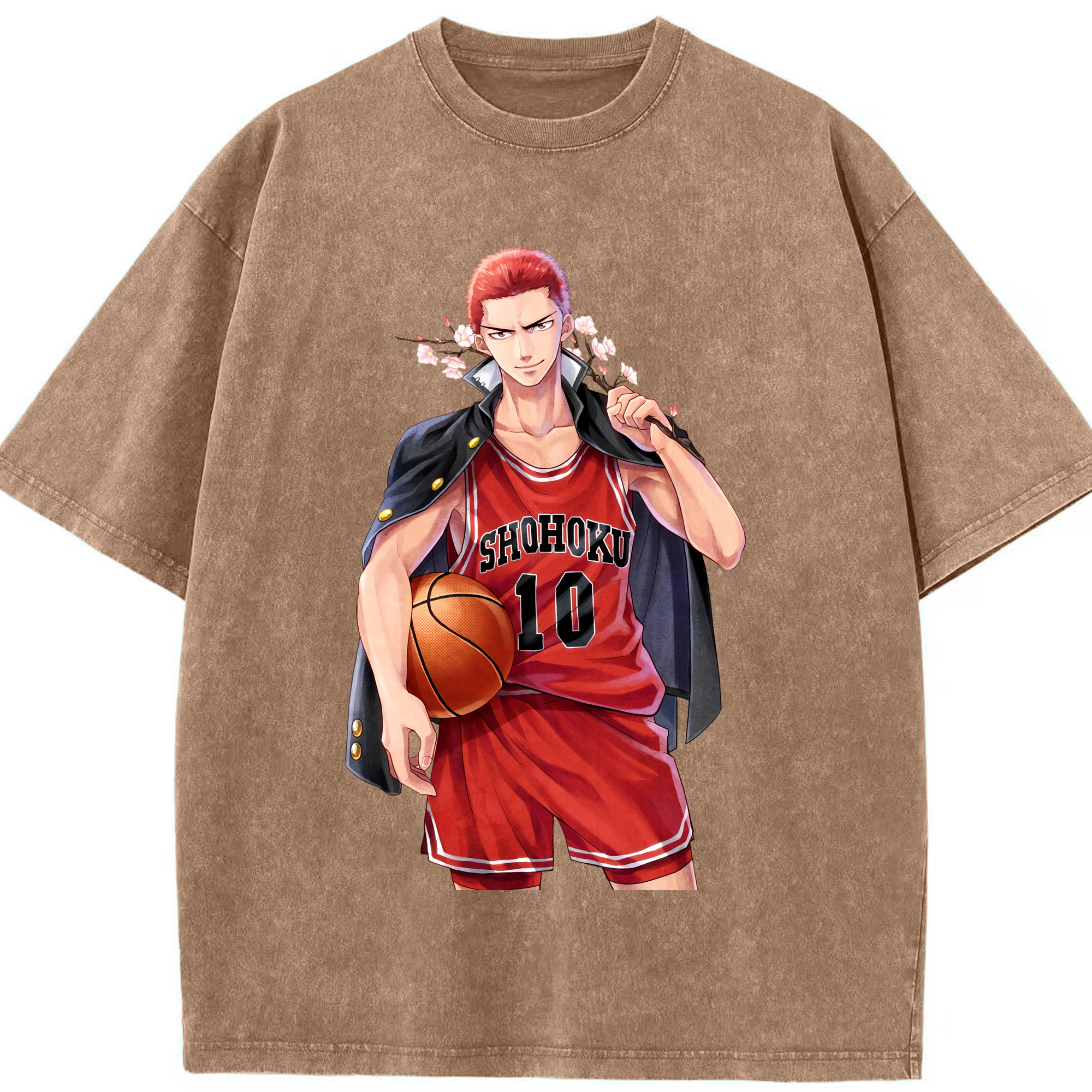 （画像用） SLAM DUNK／スラムダンク 綿100% ヴィンテージ風 半袖Tシャツ（フロントプリント）