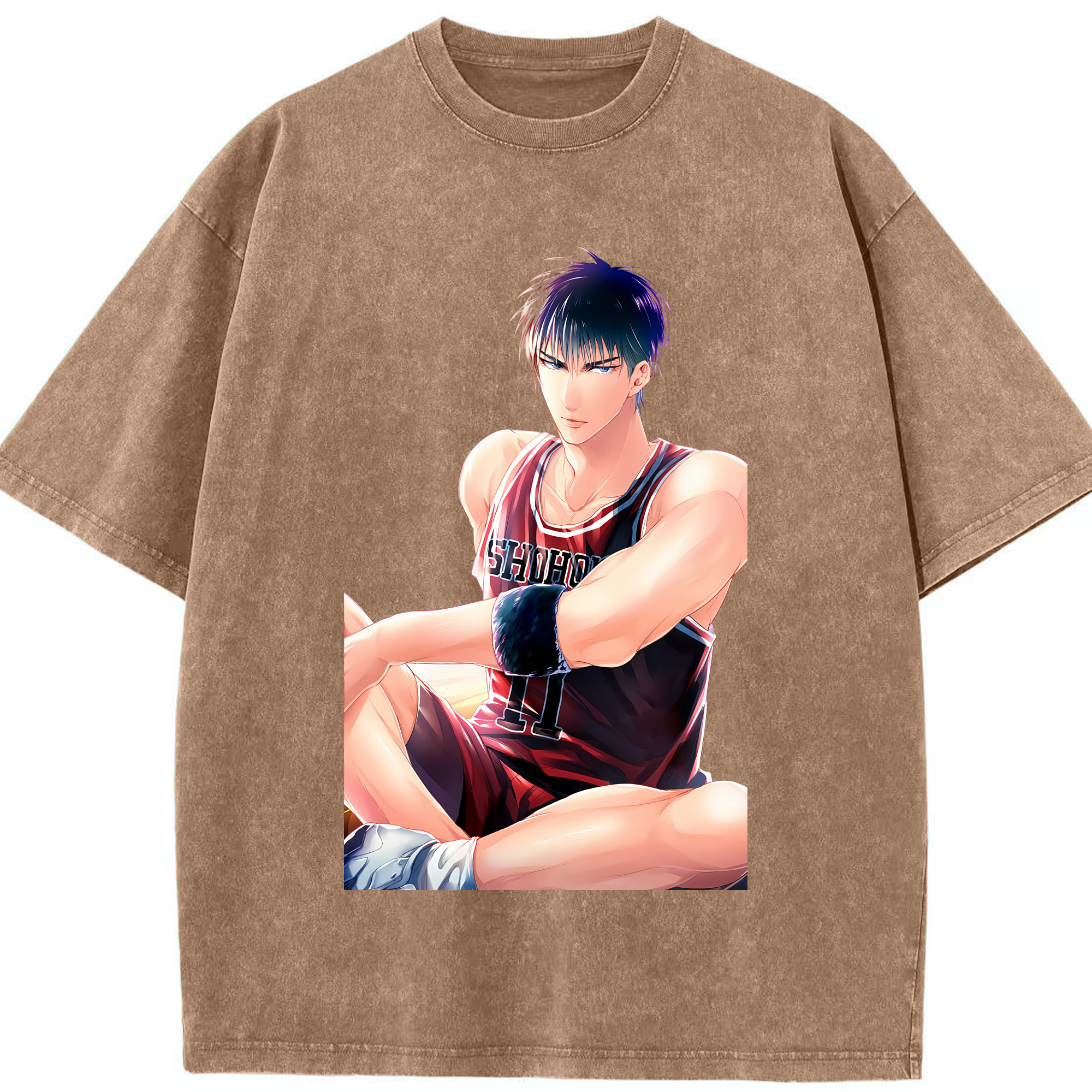 （画像用） SLAM DUNK／スラムダンク 綿100% ヴィンテージ風 半袖Tシャツ（フロントプリント）