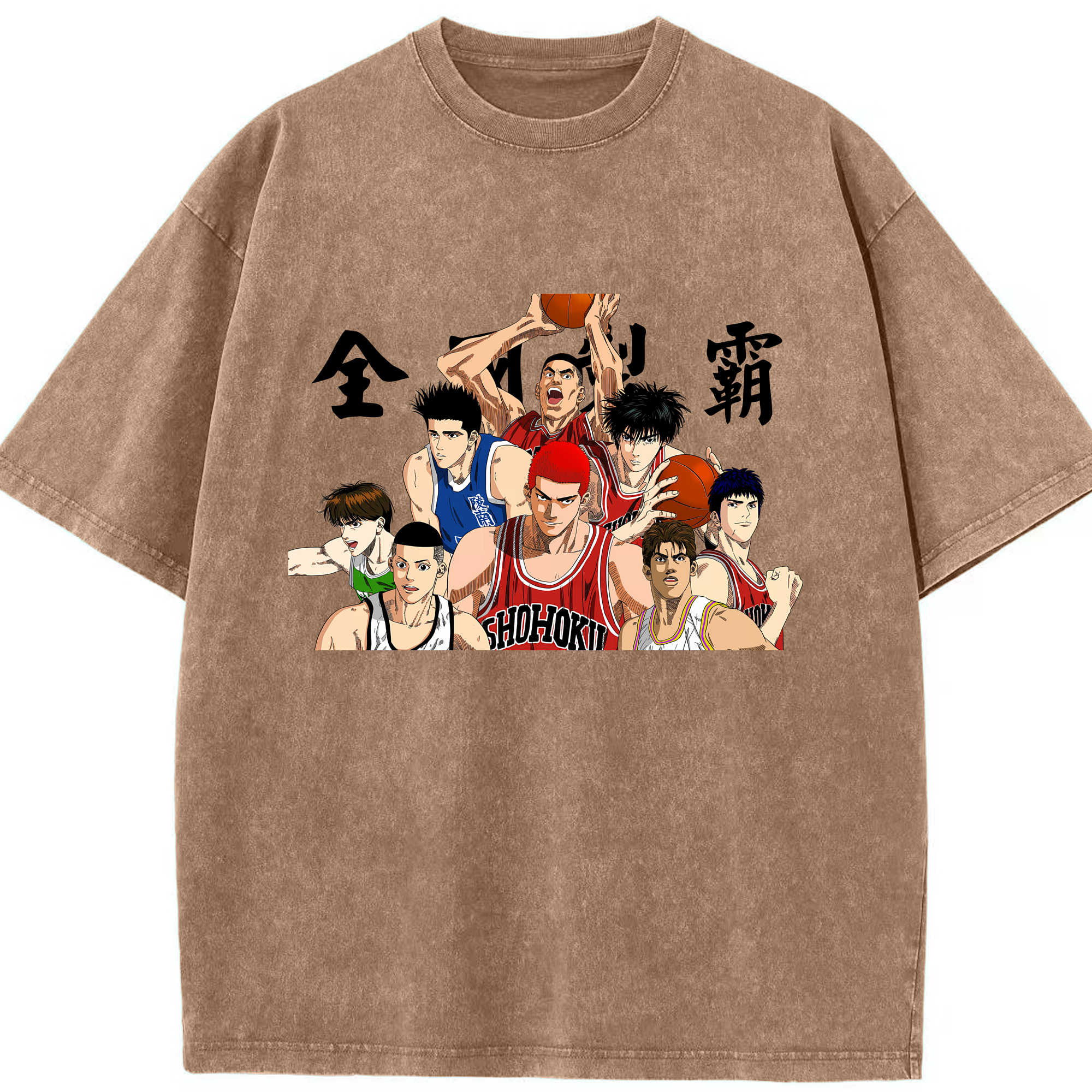 （画像用） SLAM DUNK／スラムダンク 綿100% ヴィンテージ風 半袖Tシャツ（フロントプリント）