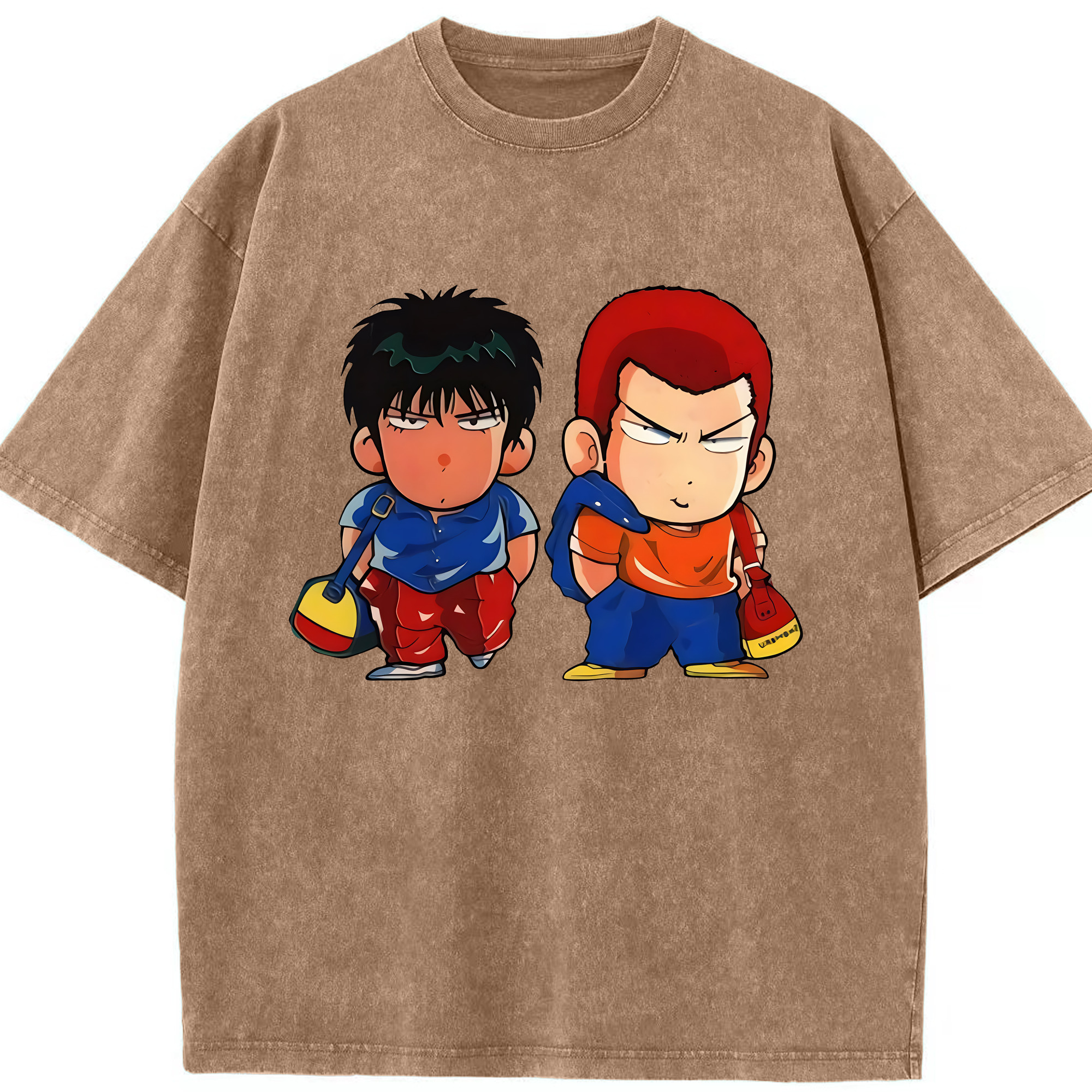 （画像用） SLAM DUNK／スラムダンク 綿100% ヴィンテージ風 半袖Tシャツ（フロントプリント）