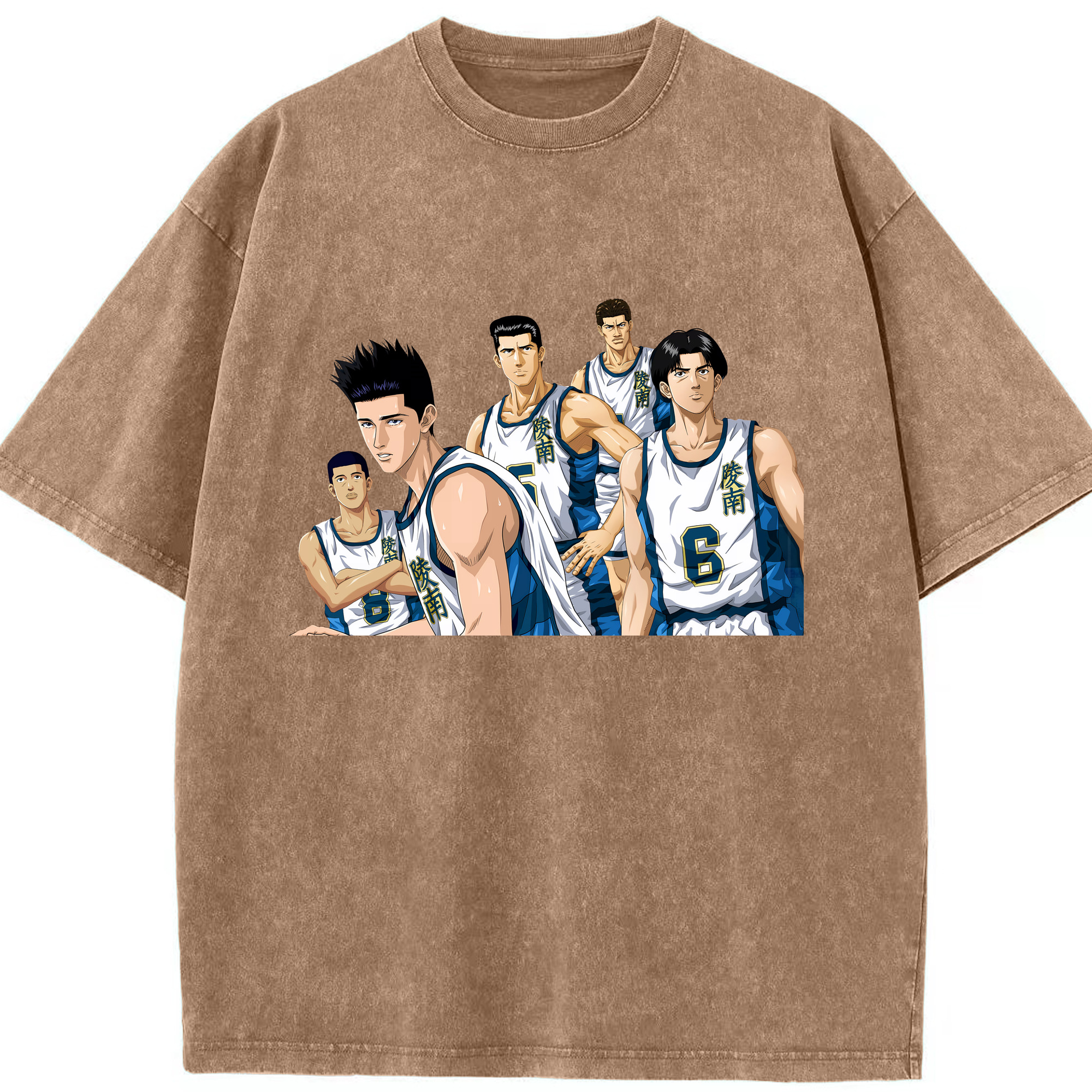 （画像用） SLAM DUNK／スラムダンク 綿100% ヴィンテージ風 半袖Tシャツ（フロントプリント）