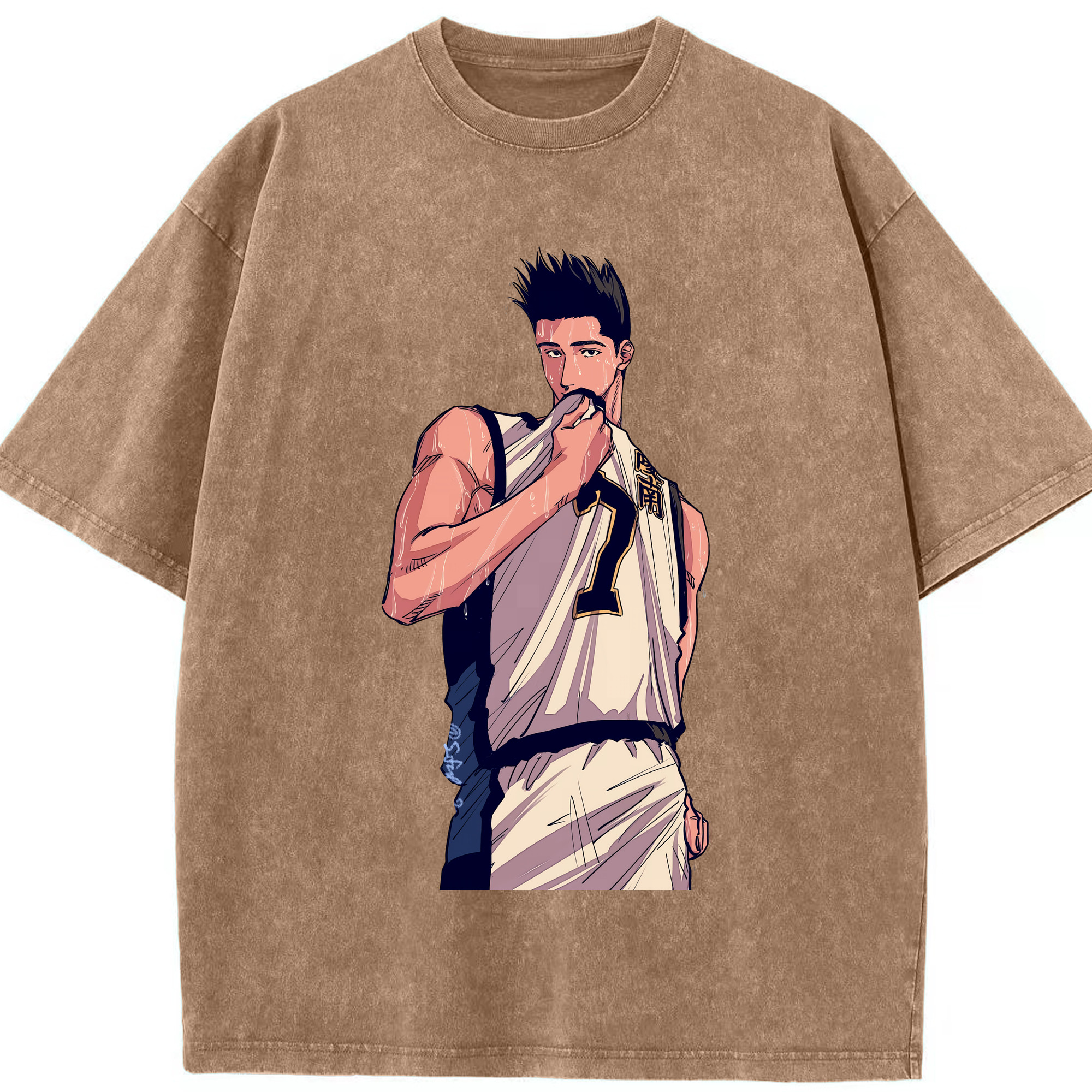 （画像用） SLAM DUNK／スラムダンク 綿100% ヴィンテージ風 半袖Tシャツ（フロントプリント）