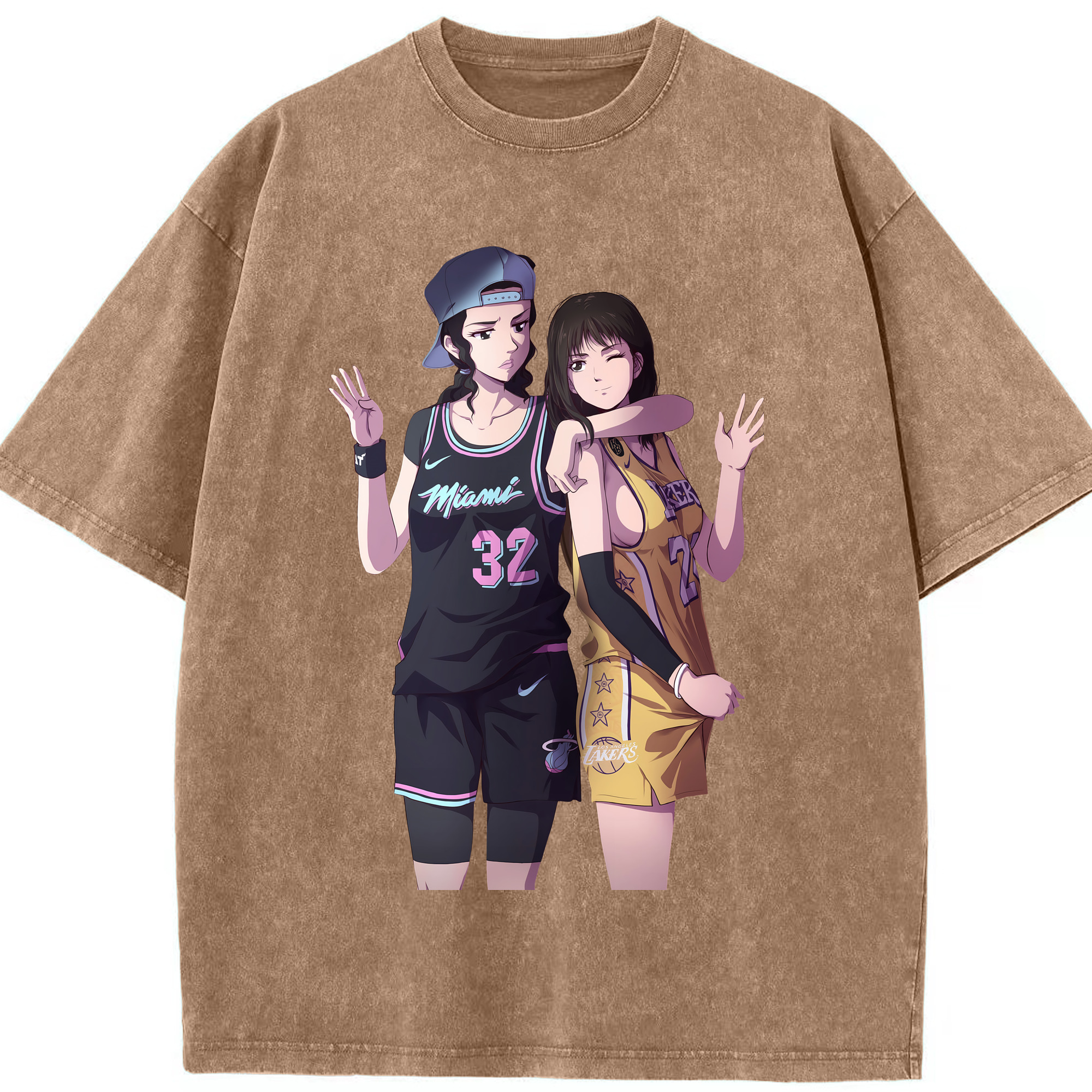 （画像用） SLAM DUNK／スラムダンク 綿100% ヴィンテージ風 半袖Tシャツ（フロントプリント）