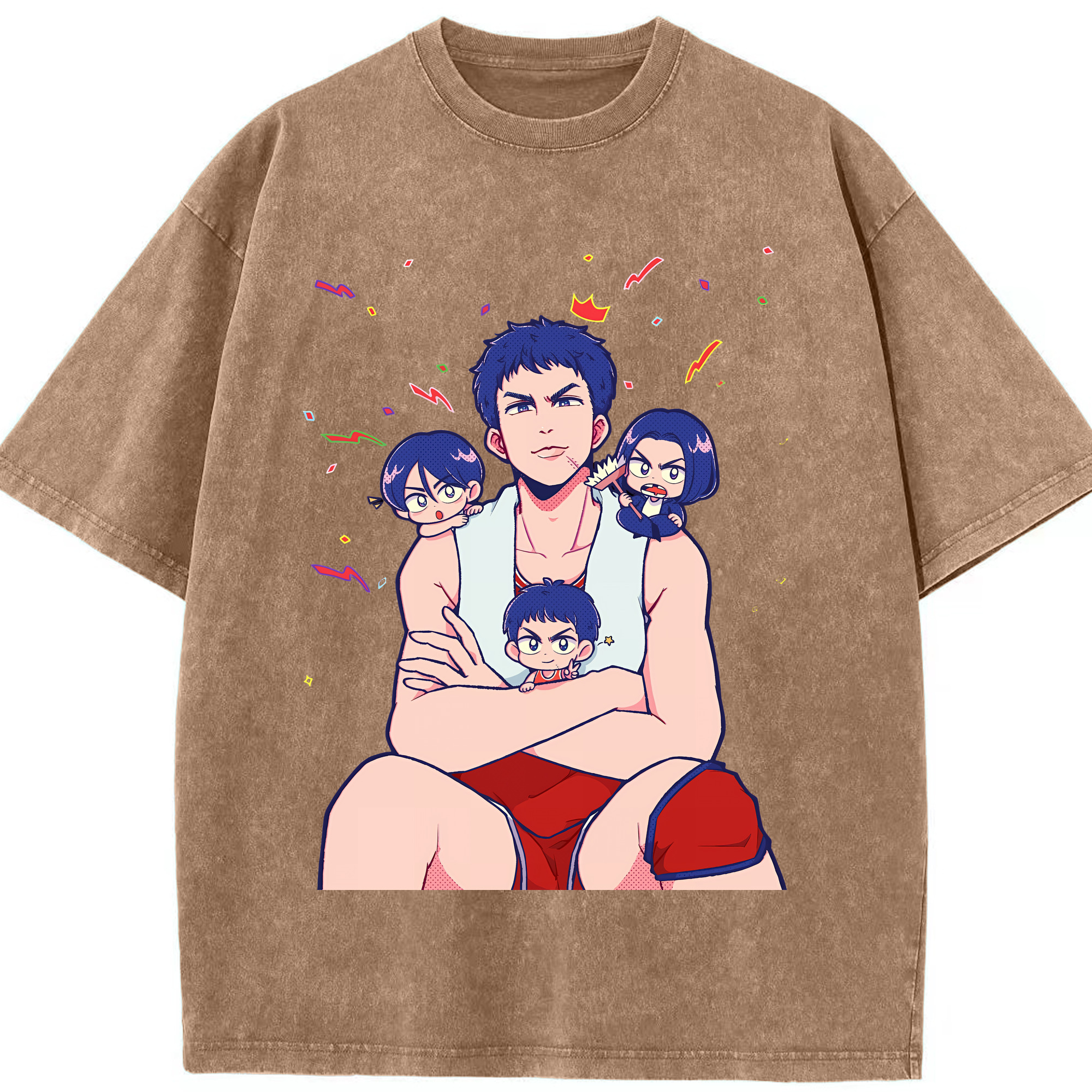 （画像用） SLAM DUNK／スラムダンク 綿100% ヴィンテージ風 半袖Tシャツ（フロントプリント）