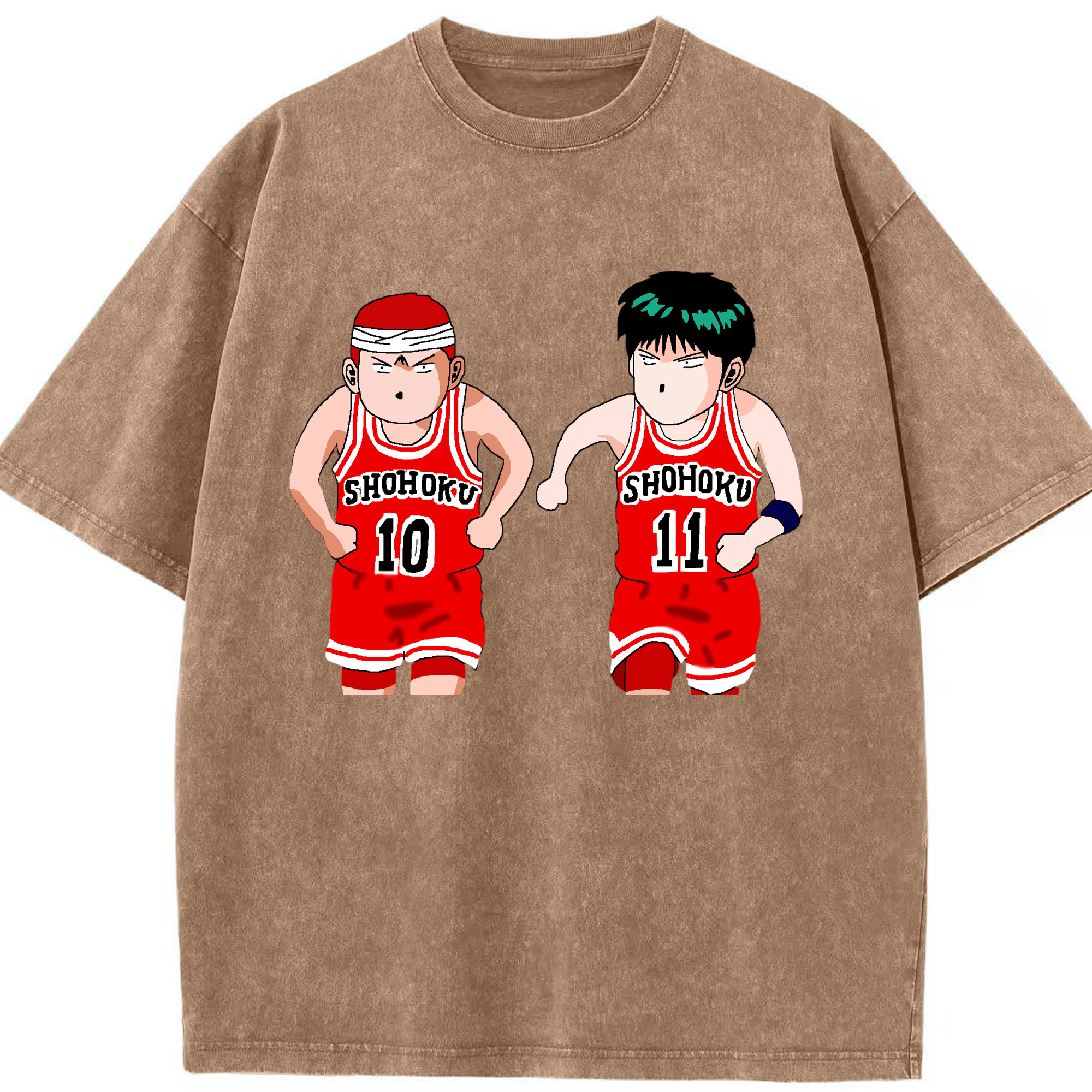 （画像用） SLAM DUNK／スラムダンク 綿100% ヴィンテージ風 半袖Tシャツ（フロントプリント）