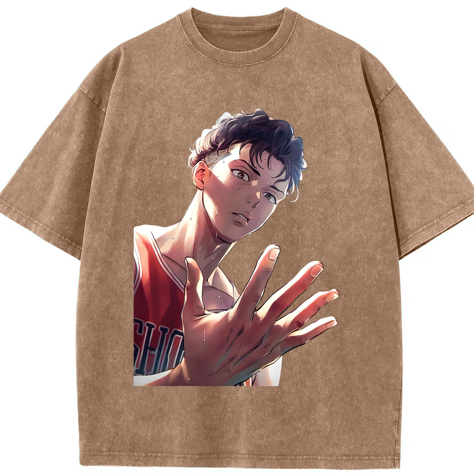 （画像用） SLAM DUNK／スラムダンク 綿100% ヴィンテージ風 半袖Tシャツ（フロントプリント）