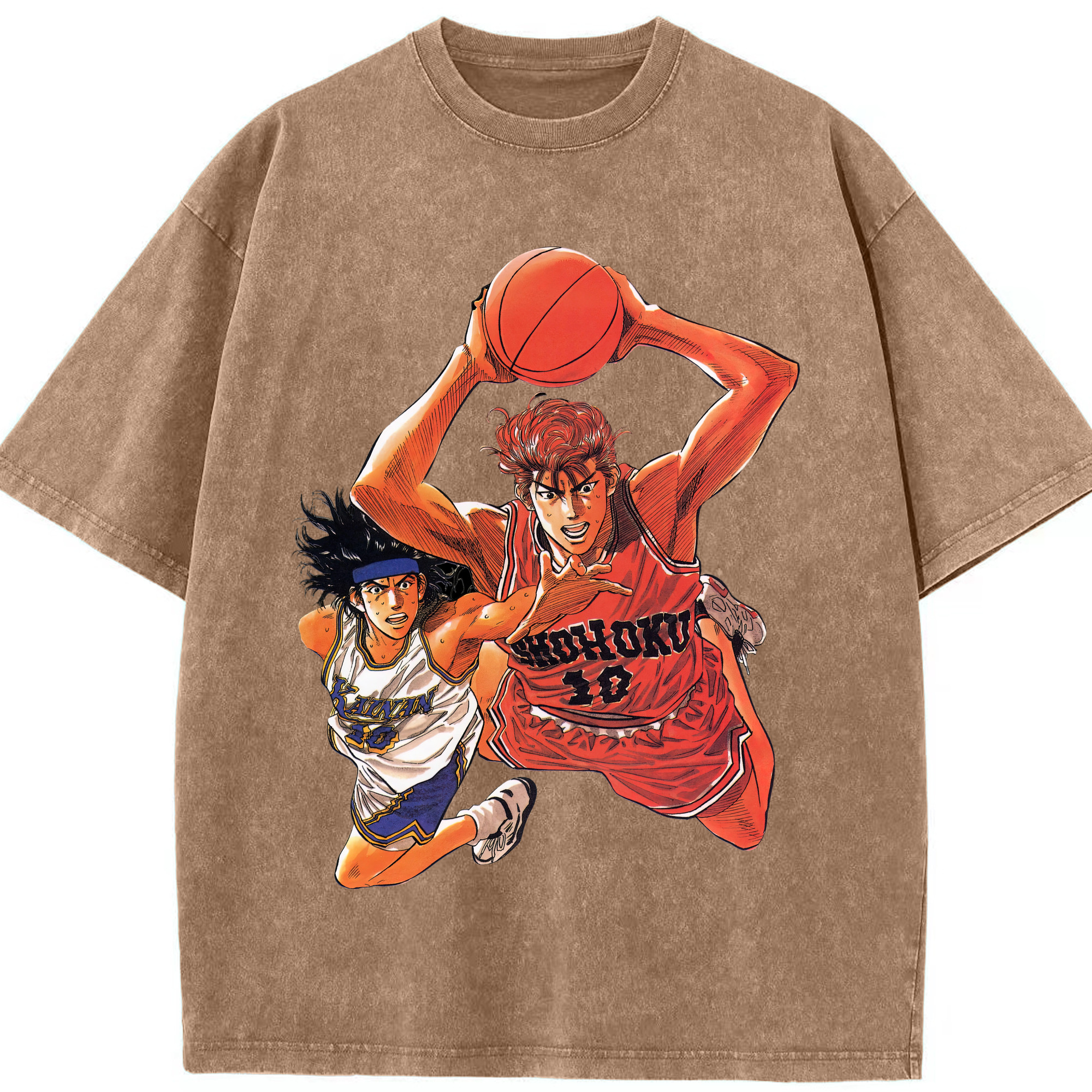 （画像用） SLAM DUNK／スラムダンク 綿100% ヴィンテージ風 半袖Tシャツ（フロントプリント）