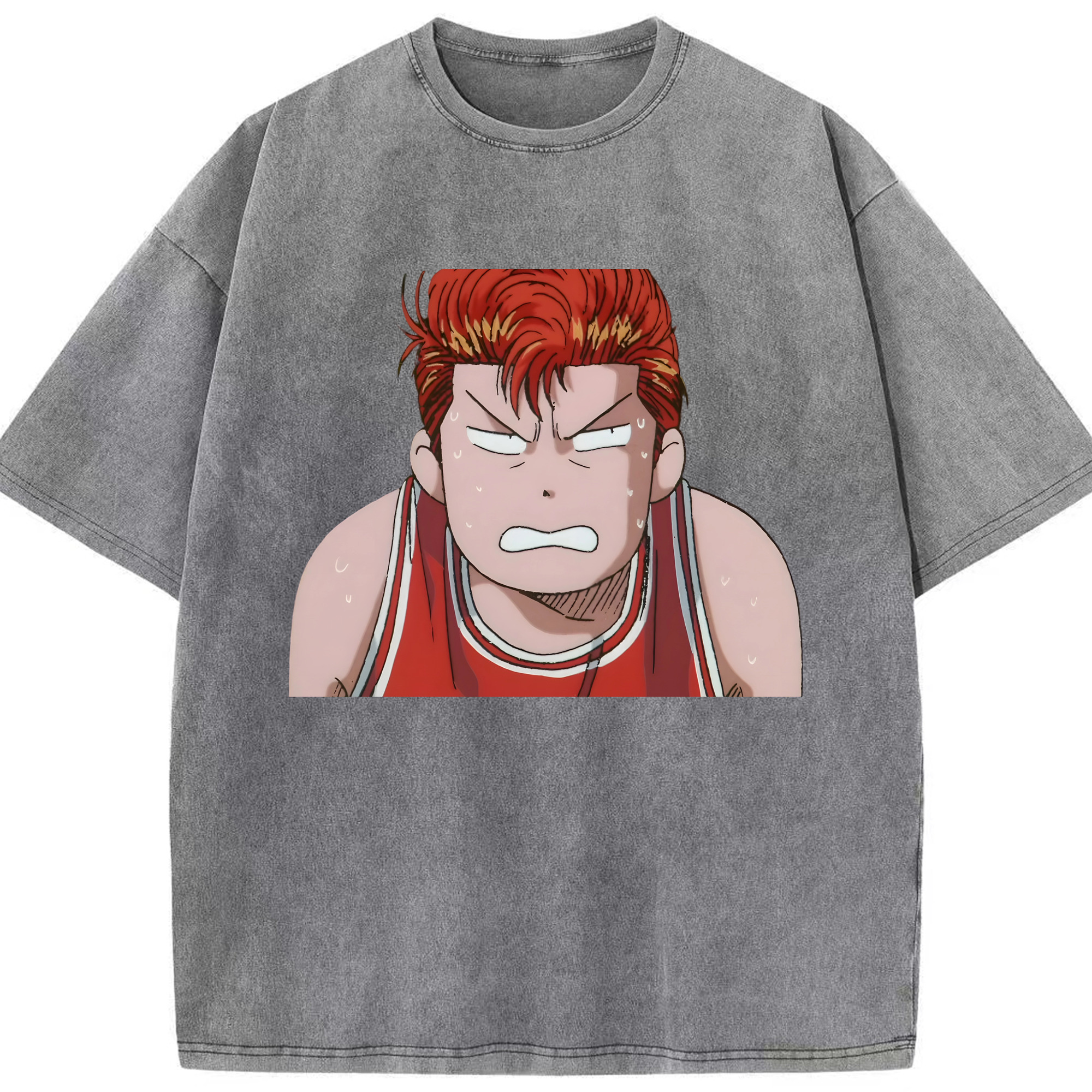 （画像用） SLAM DUNK／スラムダンク 綿100% ヴィンテージ風 半袖Tシャツ（フロントプリント）