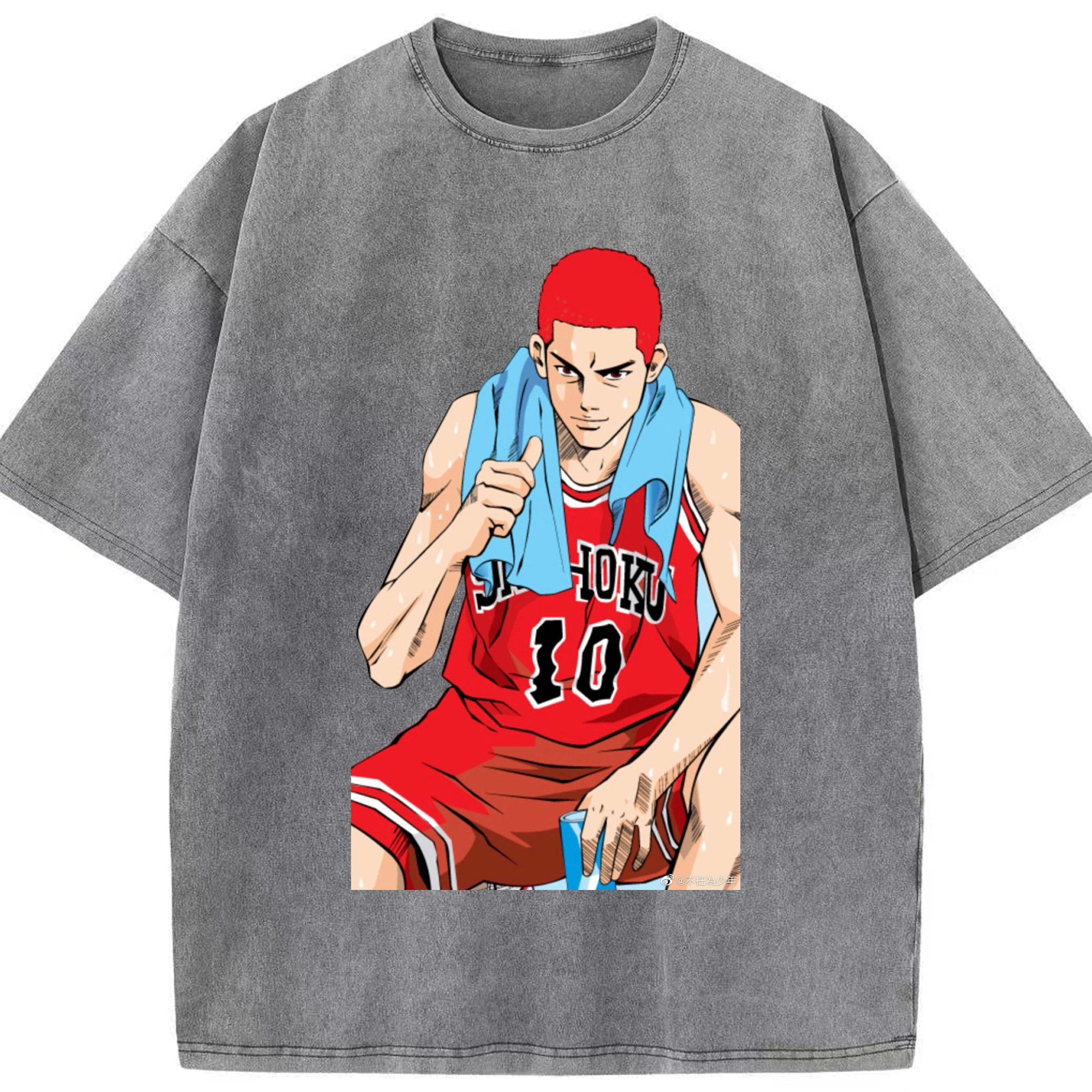 （画像用） SLAM DUNK／スラムダンク 綿100% ヴィンテージ風 半袖Tシャツ（フロントプリント）