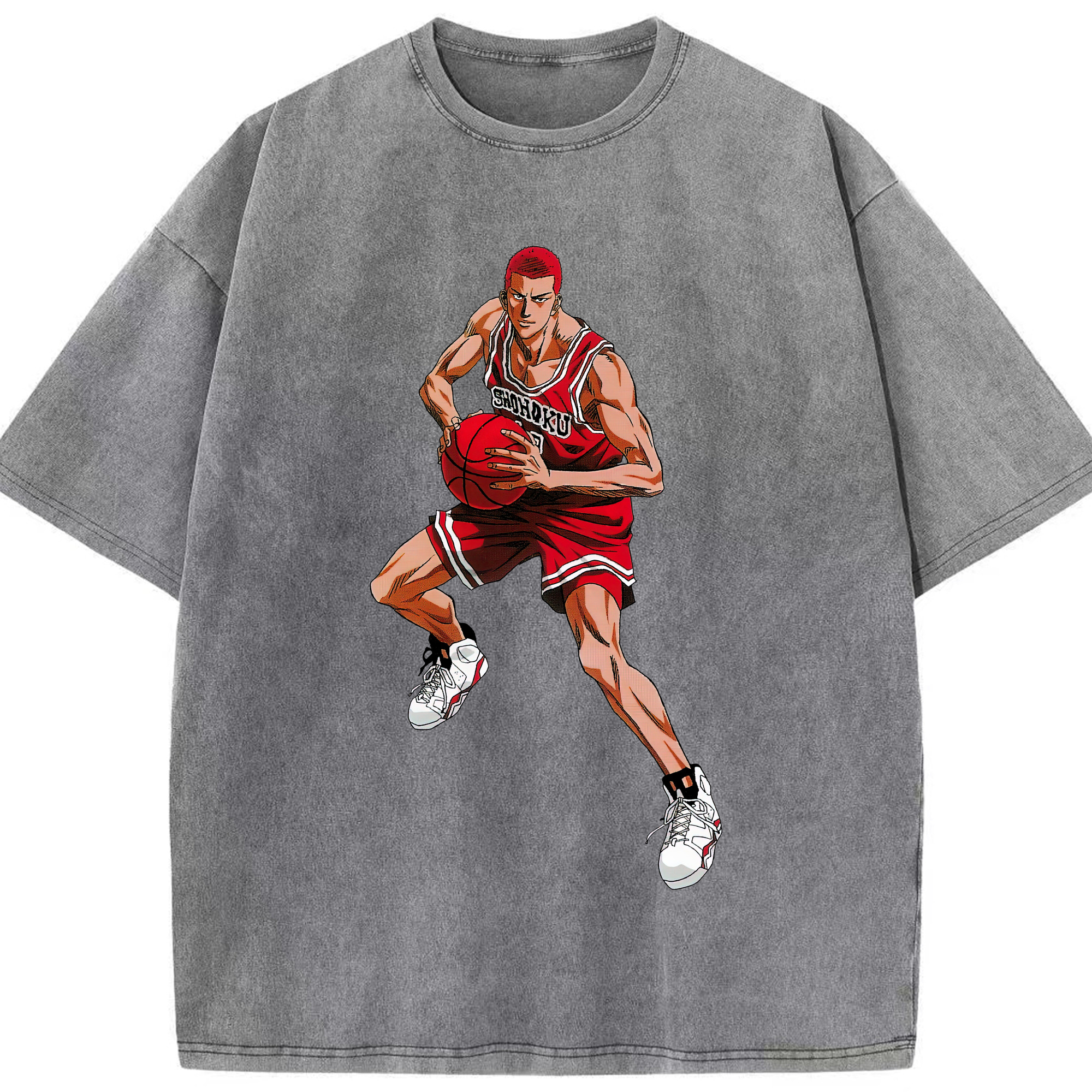 （画像用） SLAM DUNK／スラムダンク 綿100% ヴィンテージ風 半袖Tシャツ（フロントプリント）