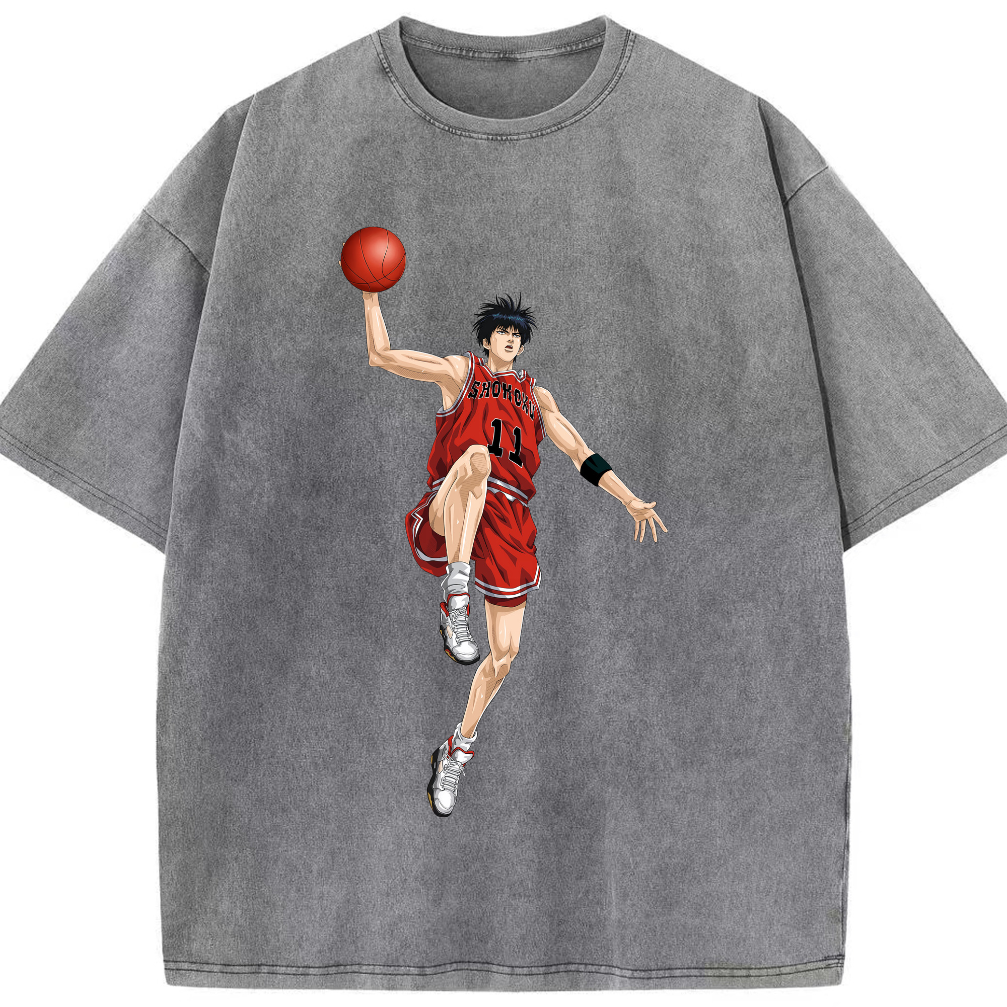 （画像用） SLAM DUNK／スラムダンク 綿100% ヴィンテージ風 半袖Tシャツ（フロントプリント）