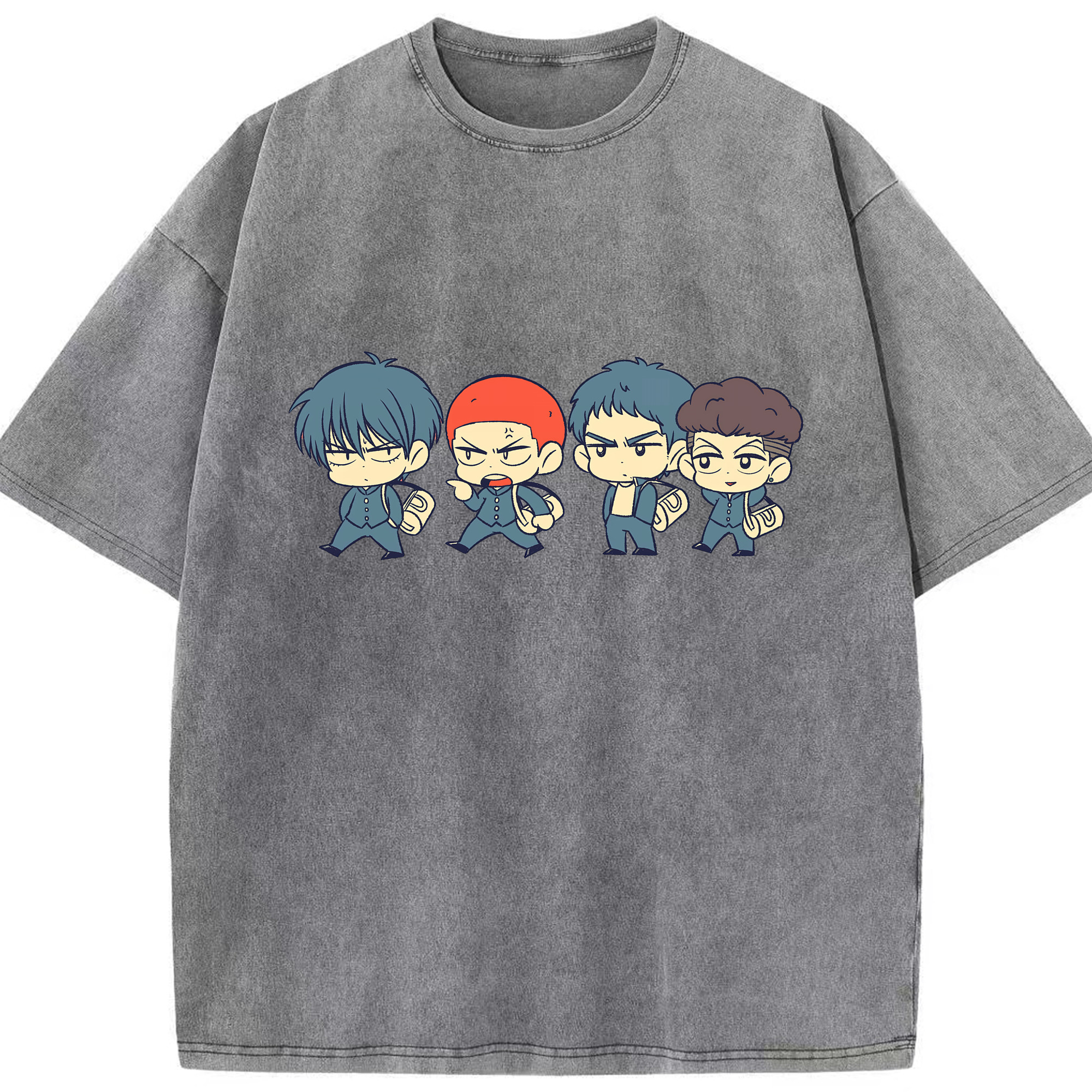 （画像用） SLAM DUNK／スラムダンク 綿100% ヴィンテージ風 半袖Tシャツ（フロントプリント）