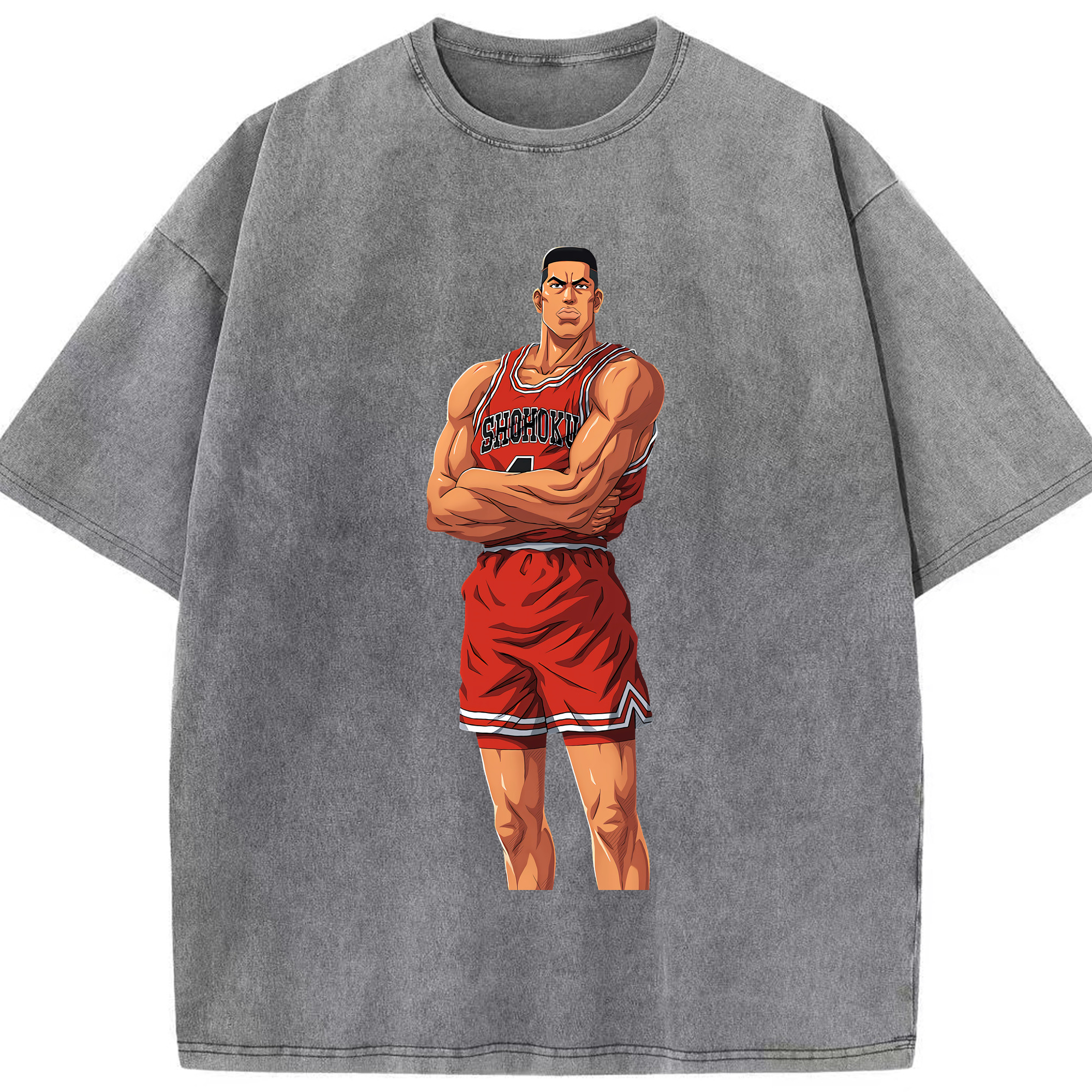 （画像用） SLAM DUNK／スラムダンク 綿100% ヴィンテージ風 半袖Tシャツ（フロントプリント）