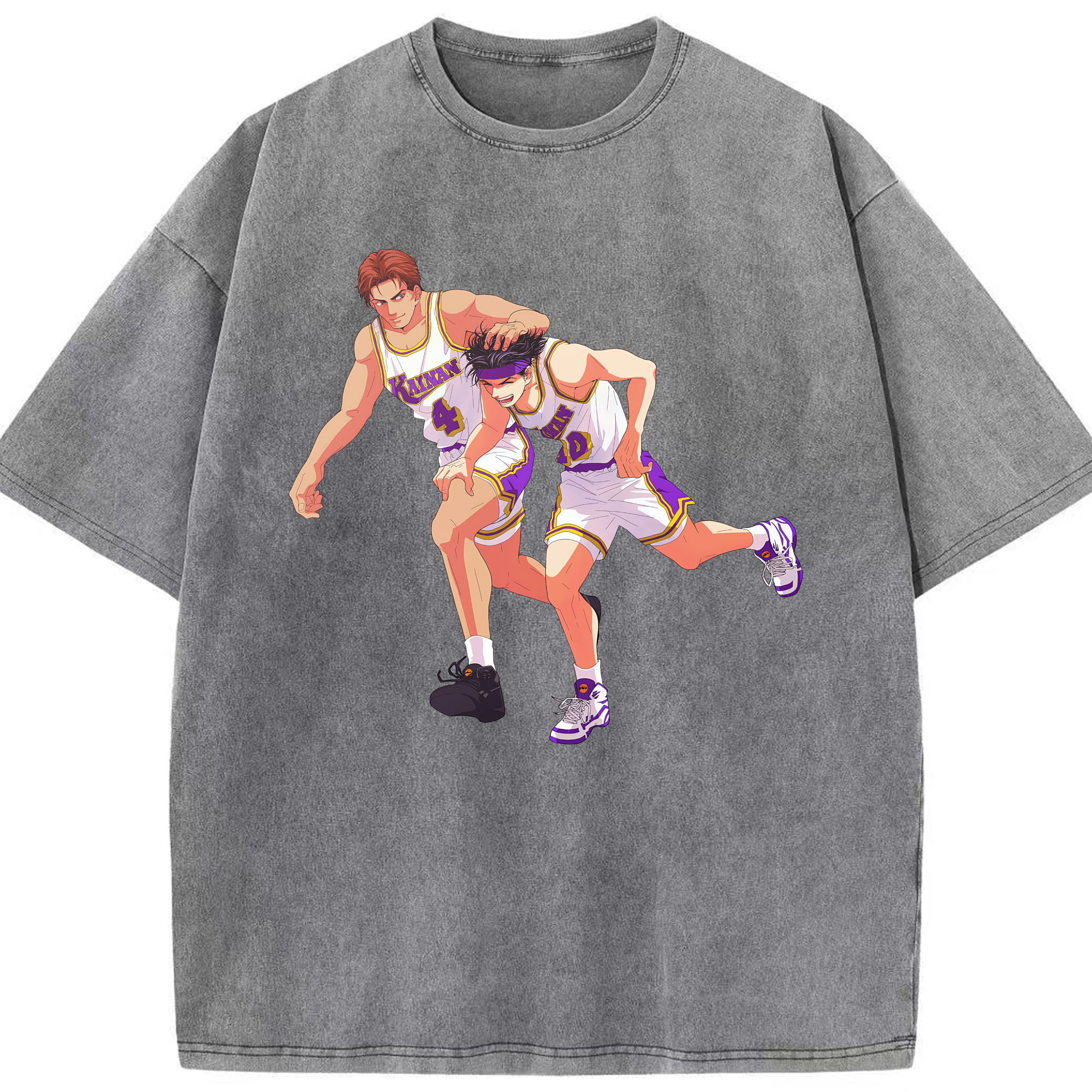 （画像用） SLAM DUNK／スラムダンク 綿100% ヴィンテージ風 半袖Tシャツ（フロントプリント）