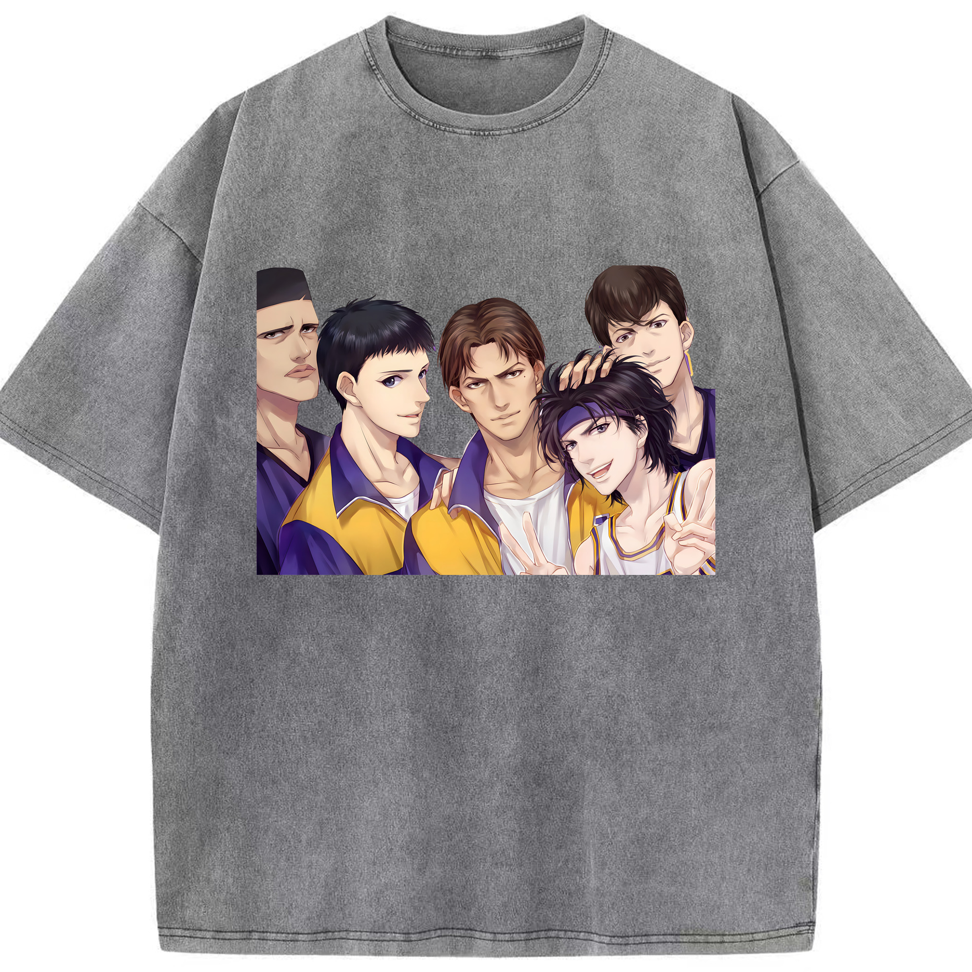 （画像用） SLAM DUNK／スラムダンク 綿100% ヴィンテージ風 半袖Tシャツ（フロントプリント）