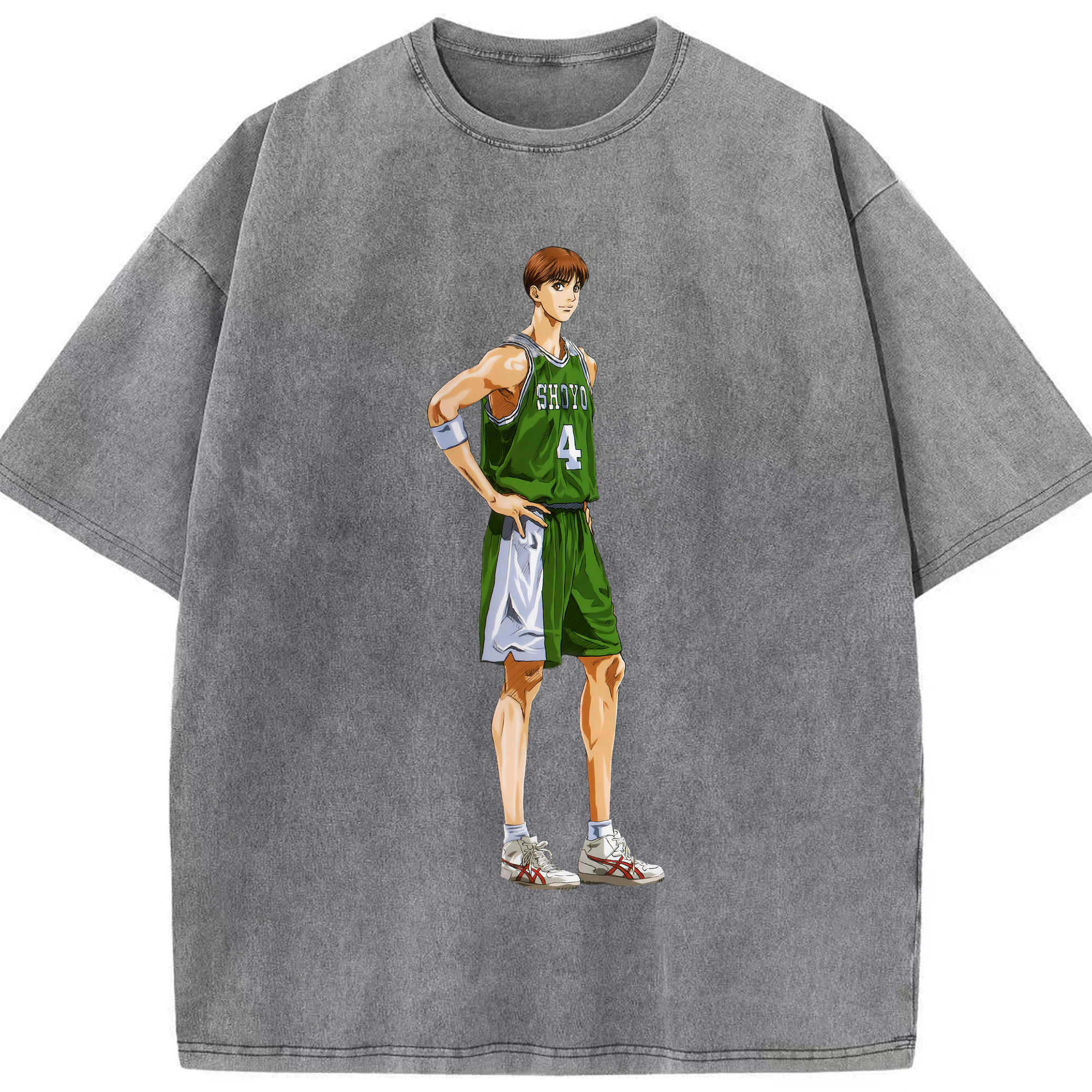 （画像用） SLAM DUNK／スラムダンク 綿100% ヴィンテージ風 半袖Tシャツ（フロントプリント）