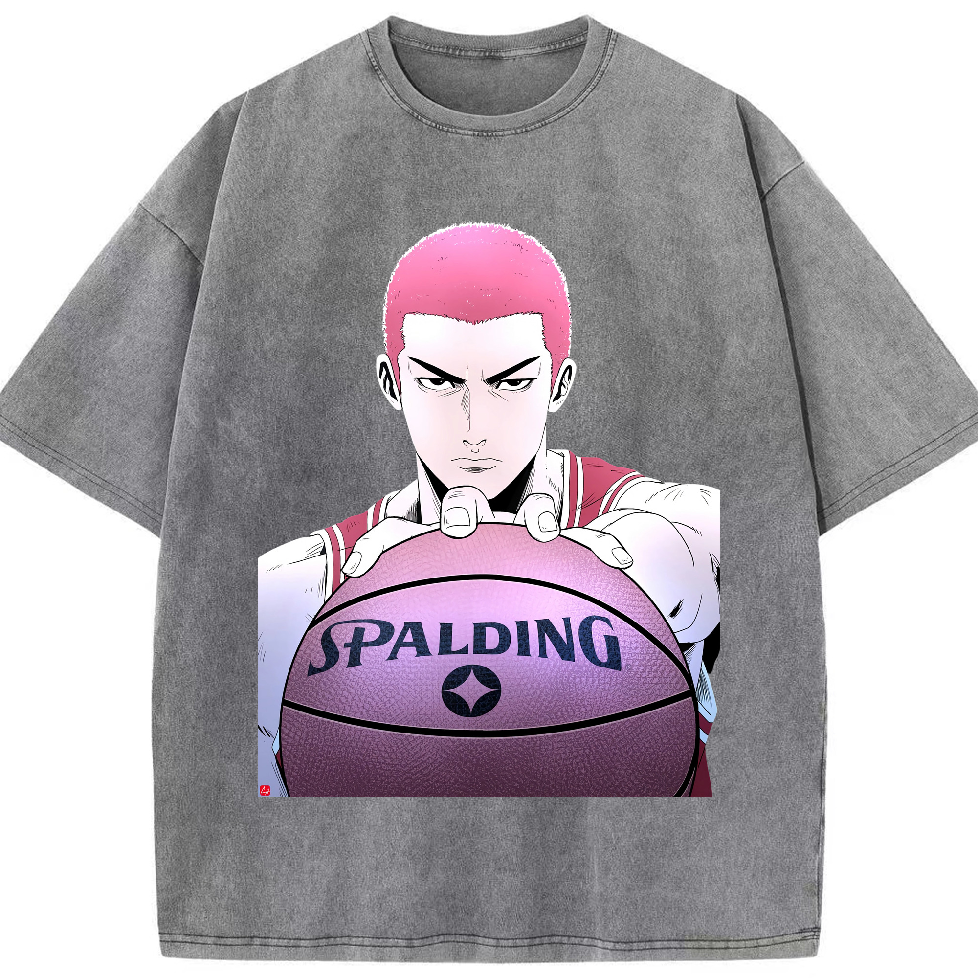 （画像用） SLAM DUNK／スラムダンク 綿100% ヴィンテージ風 半袖Tシャツ（フロントプリント）