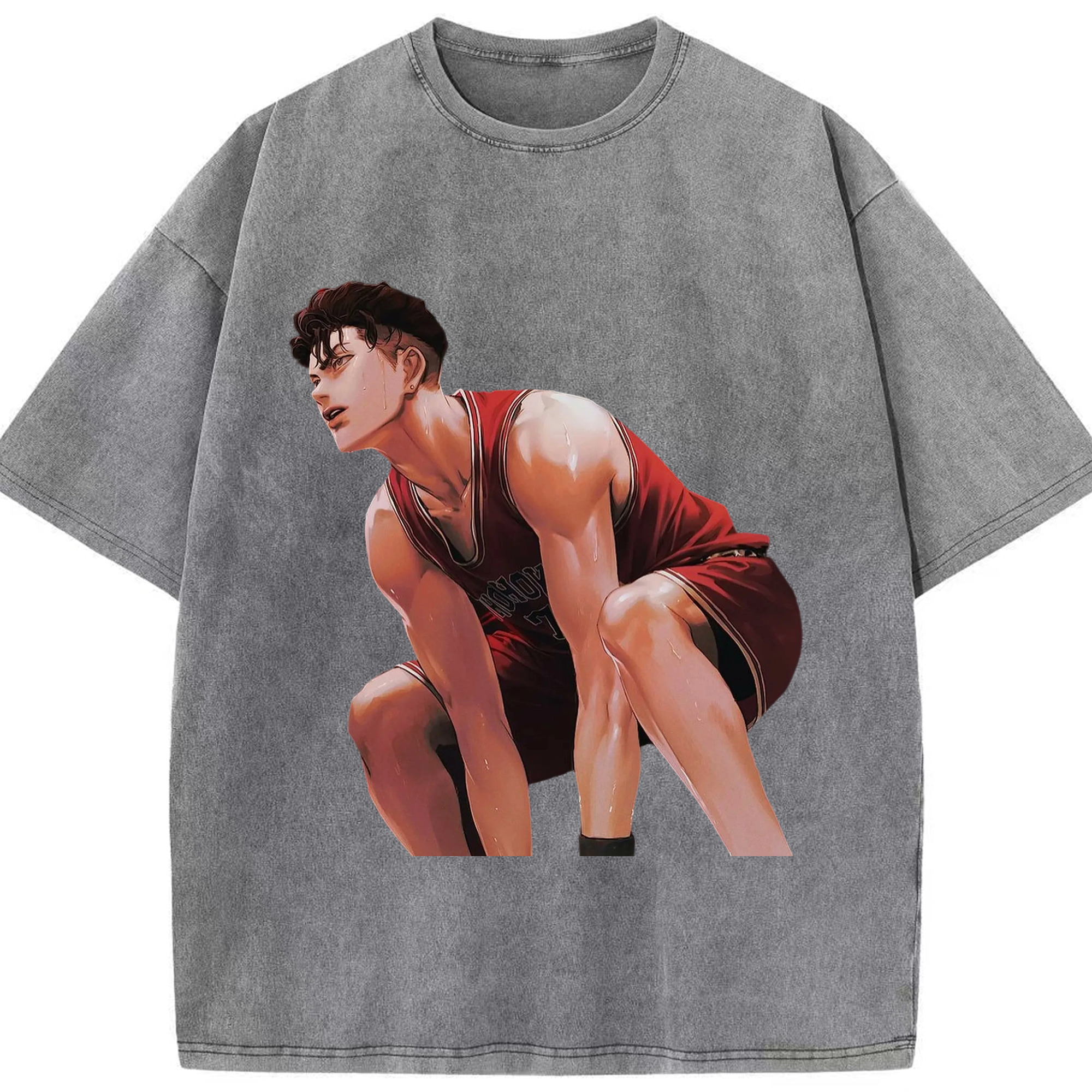 （画像用） SLAM DUNK／スラムダンク 綿100% ヴィンテージ風 半袖Tシャツ（フロントプリント）