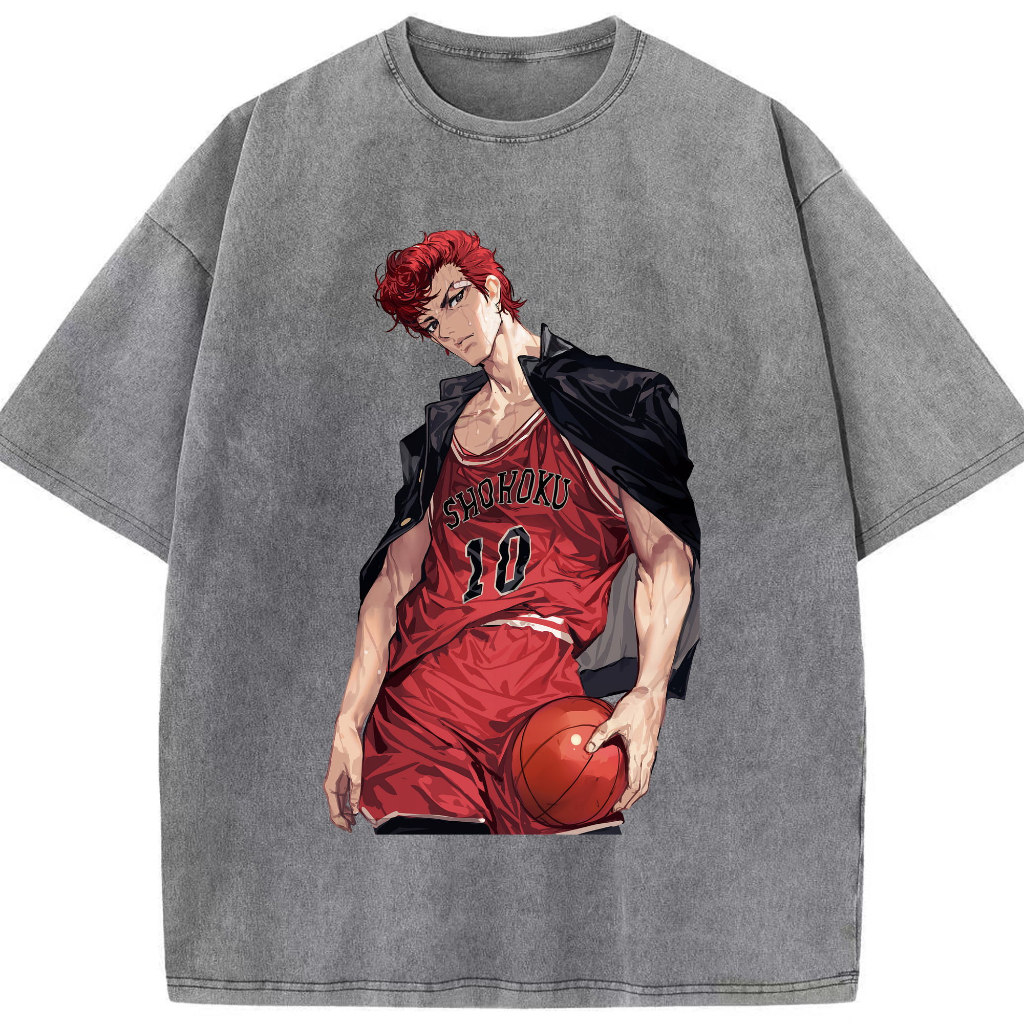 （画像用） SLAM DUNK／スラムダンク 綿100% ヴィンテージ風 半袖Tシャツ（フロントプリント）