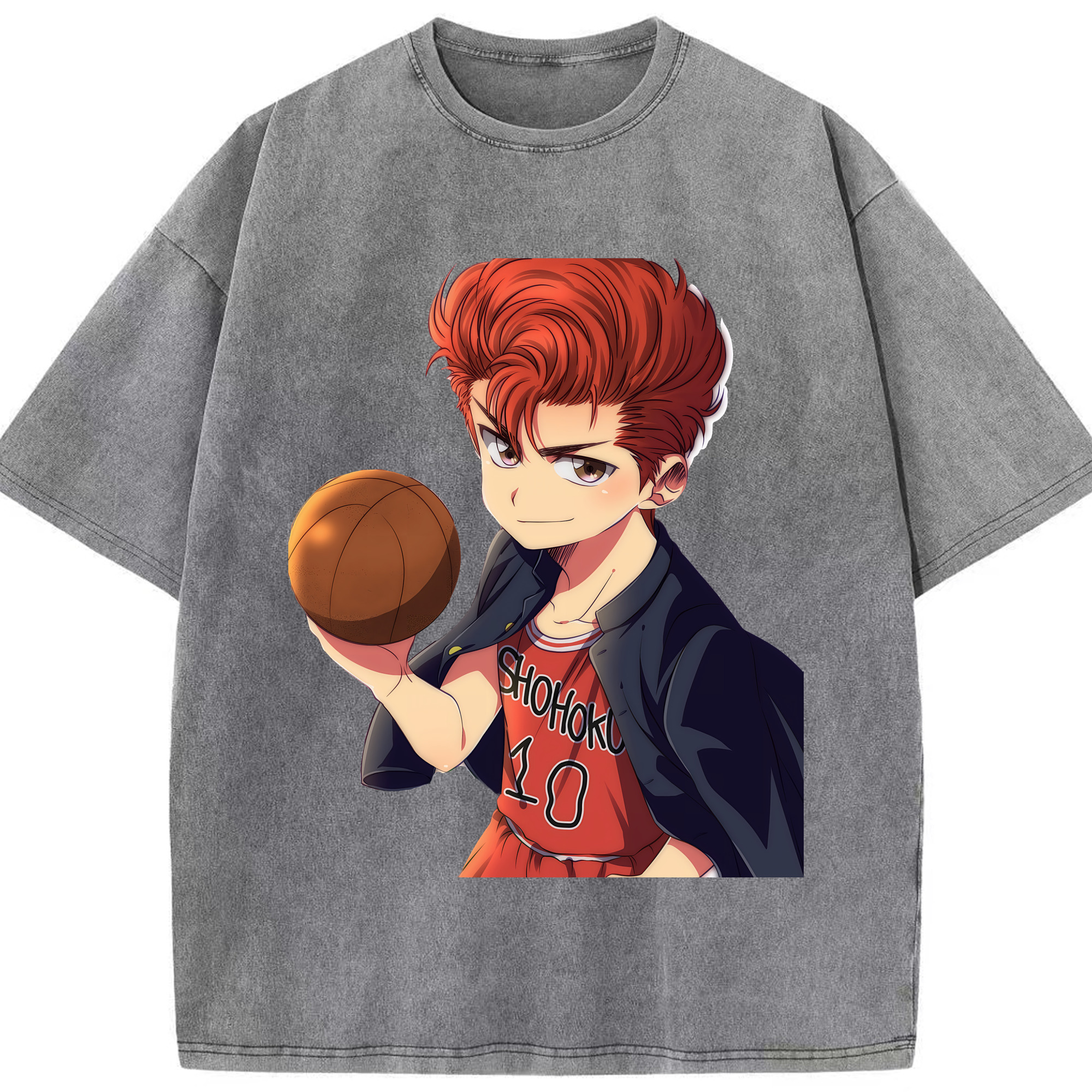 （画像用） SLAM DUNK／スラムダンク 綿100% ヴィンテージ風 半袖Tシャツ（フロントプリント）