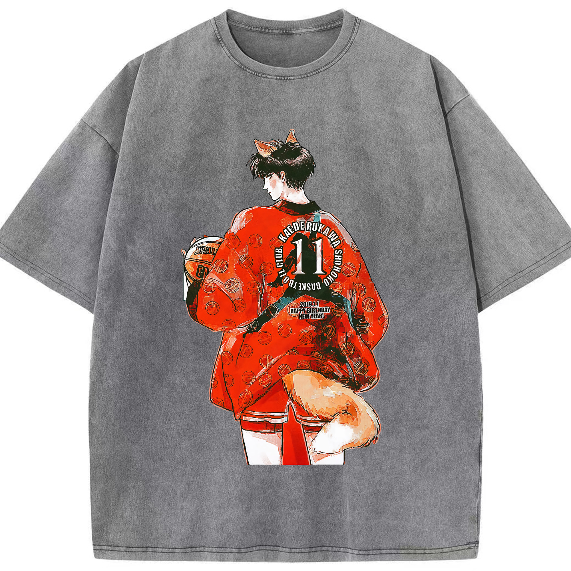 （画像用） SLAM DUNK／スラムダンク 綿100% ヴィンテージ風 半袖Tシャツ（フロントプリント）