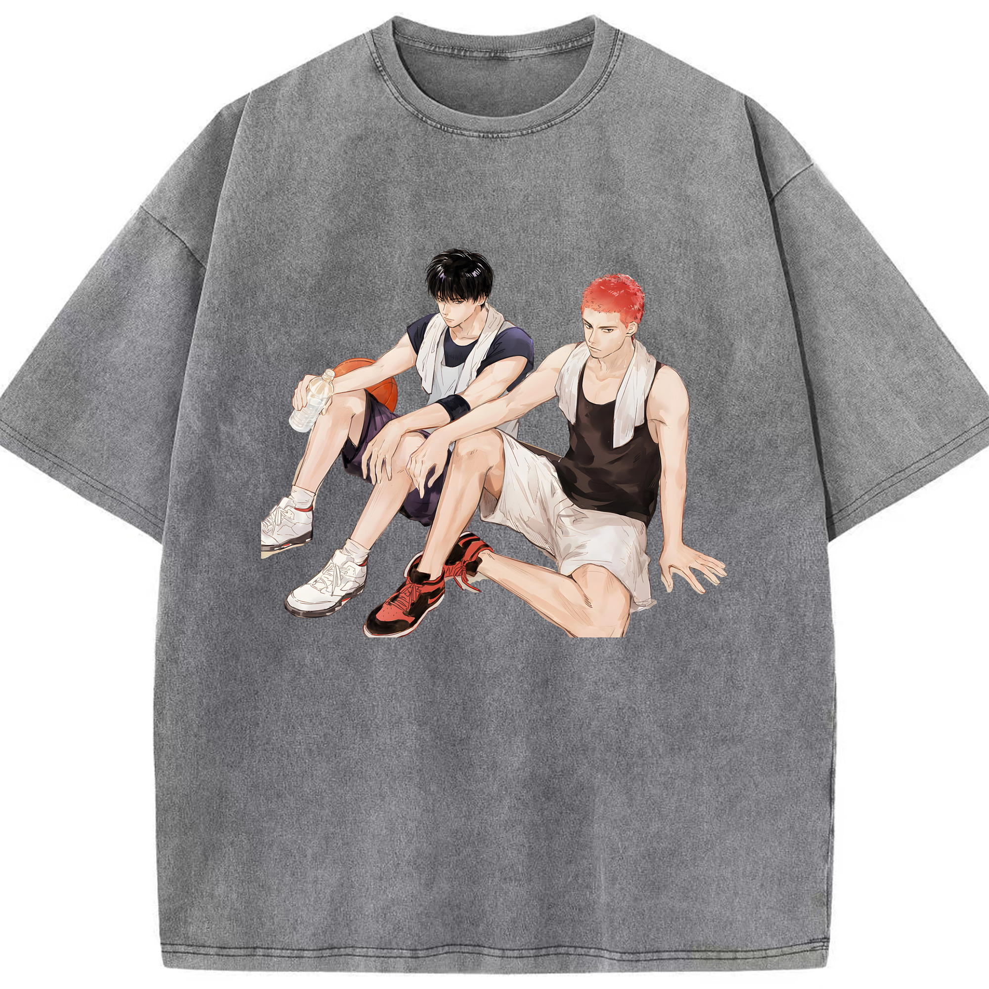 （画像用） SLAM DUNK／スラムダンク 綿100% ヴィンテージ風 半袖Tシャツ（フロントプリント）