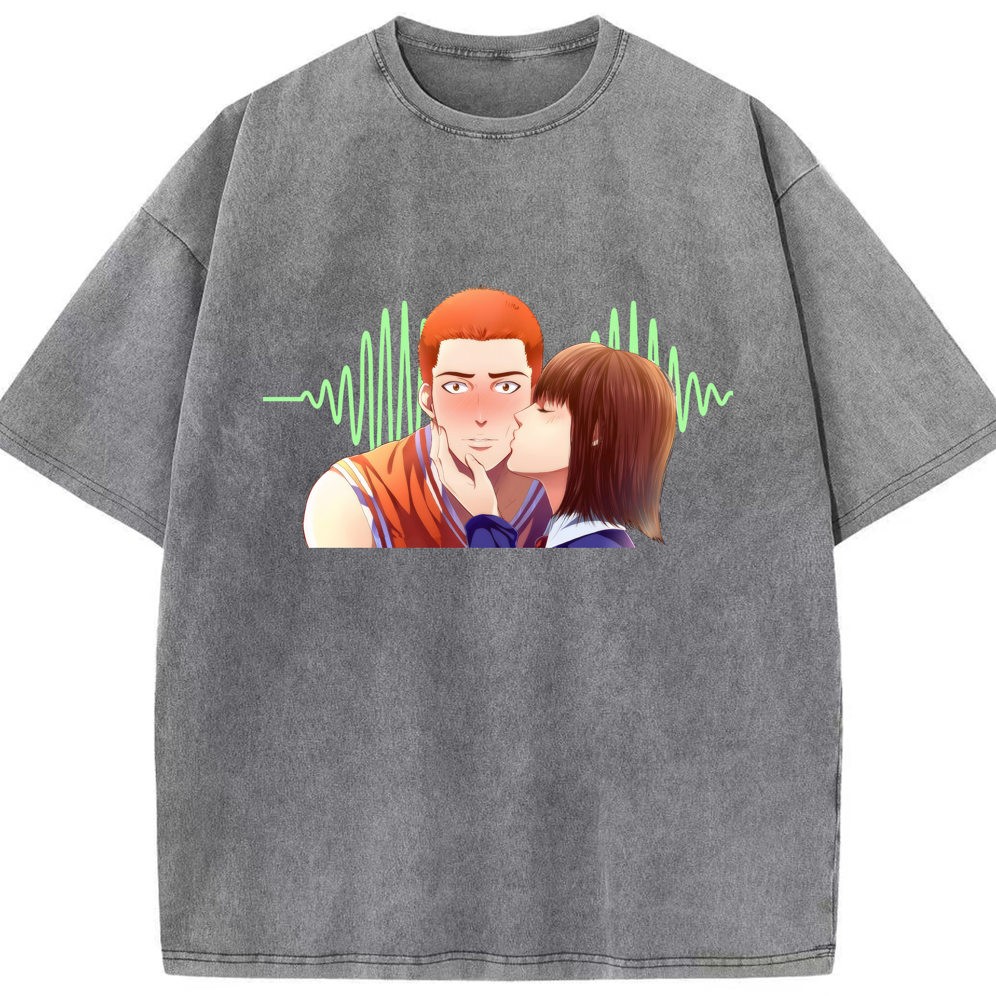 （画像用） SLAM DUNK／スラムダンク 綿100% ヴィンテージ風 半袖Tシャツ（フロントプリント）