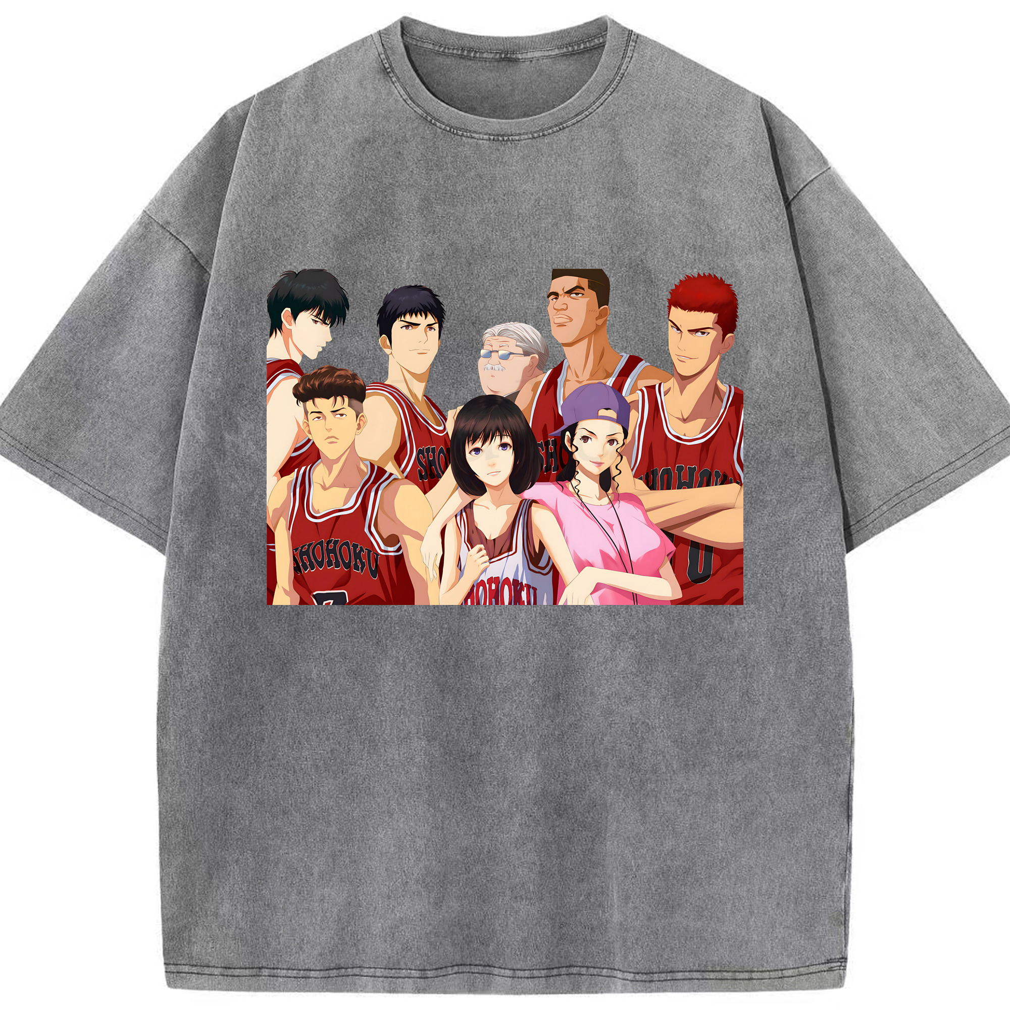 （画像用） SLAM DUNK／スラムダンク 綿100% ヴィンテージ風 半袖Tシャツ（フロントプリント）