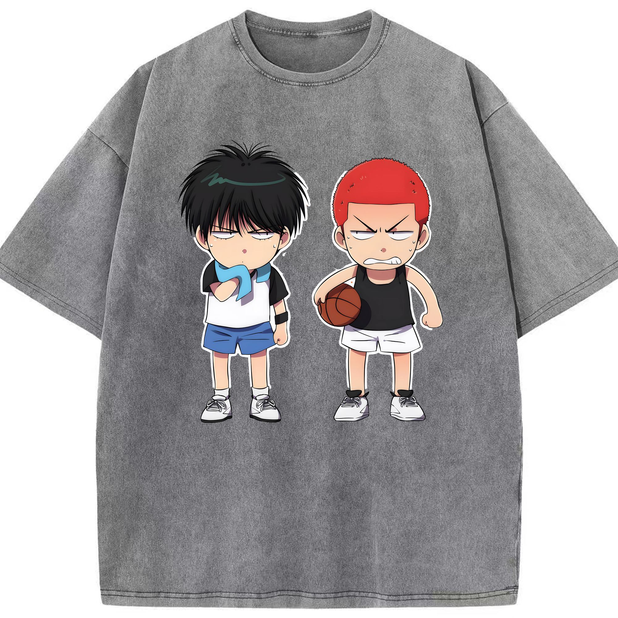 （画像用） SLAM DUNK／スラムダンク 綿100% ヴィンテージ風 半袖Tシャツ（フロントプリント）