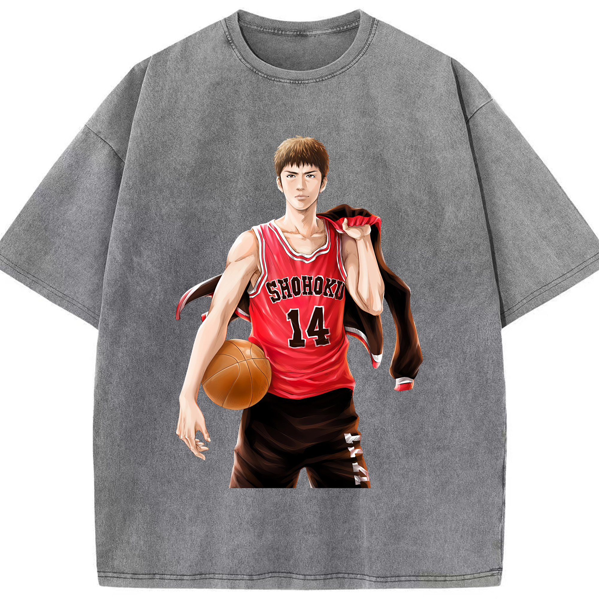 （画像用） SLAM DUNK／スラムダンク 綿100% ヴィンテージ風 半袖Tシャツ（フロントプリント）