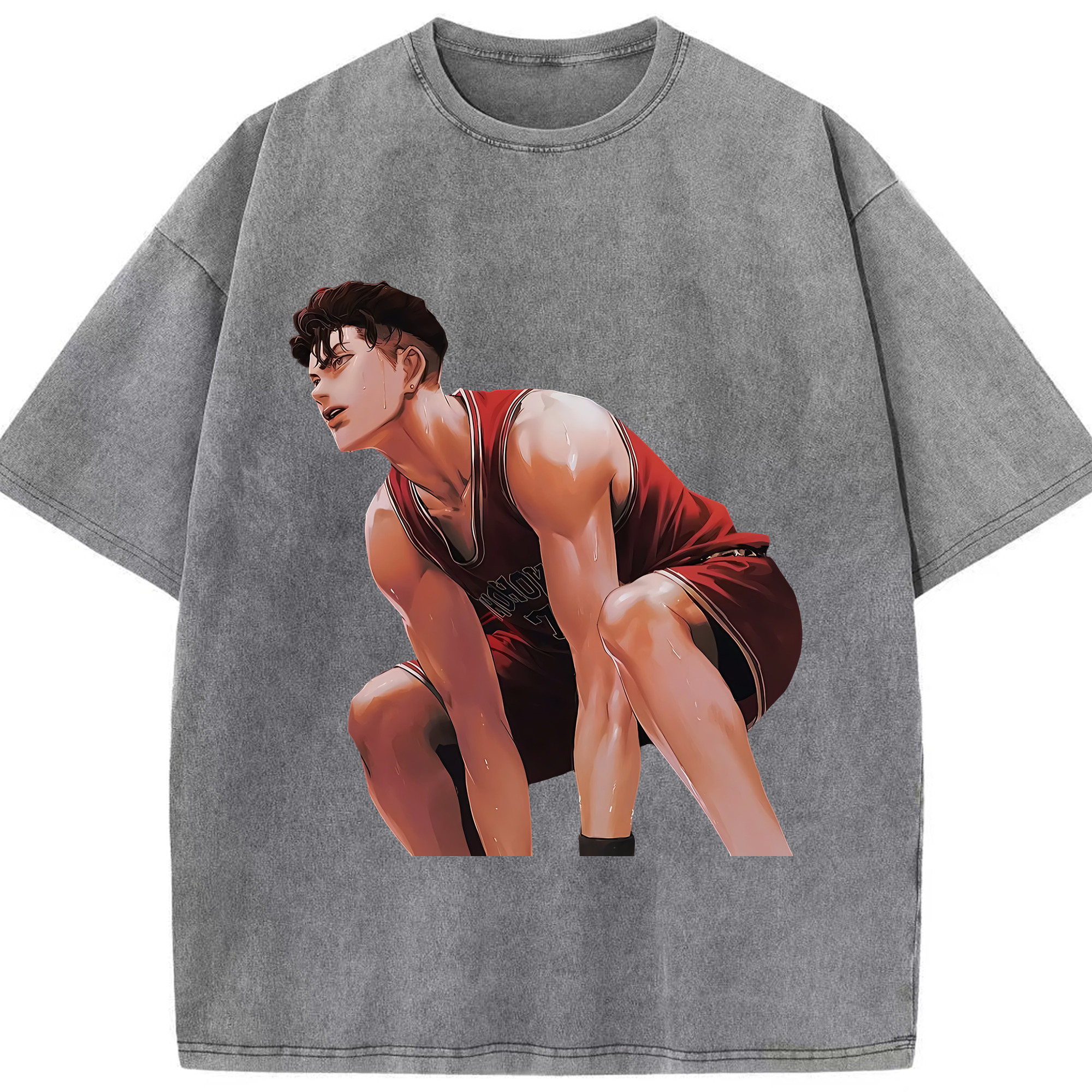 （画像用） SLAM DUNK／スラムダンク 綿100% ヴィンテージ風 半袖Tシャツ（フロントプリント）
