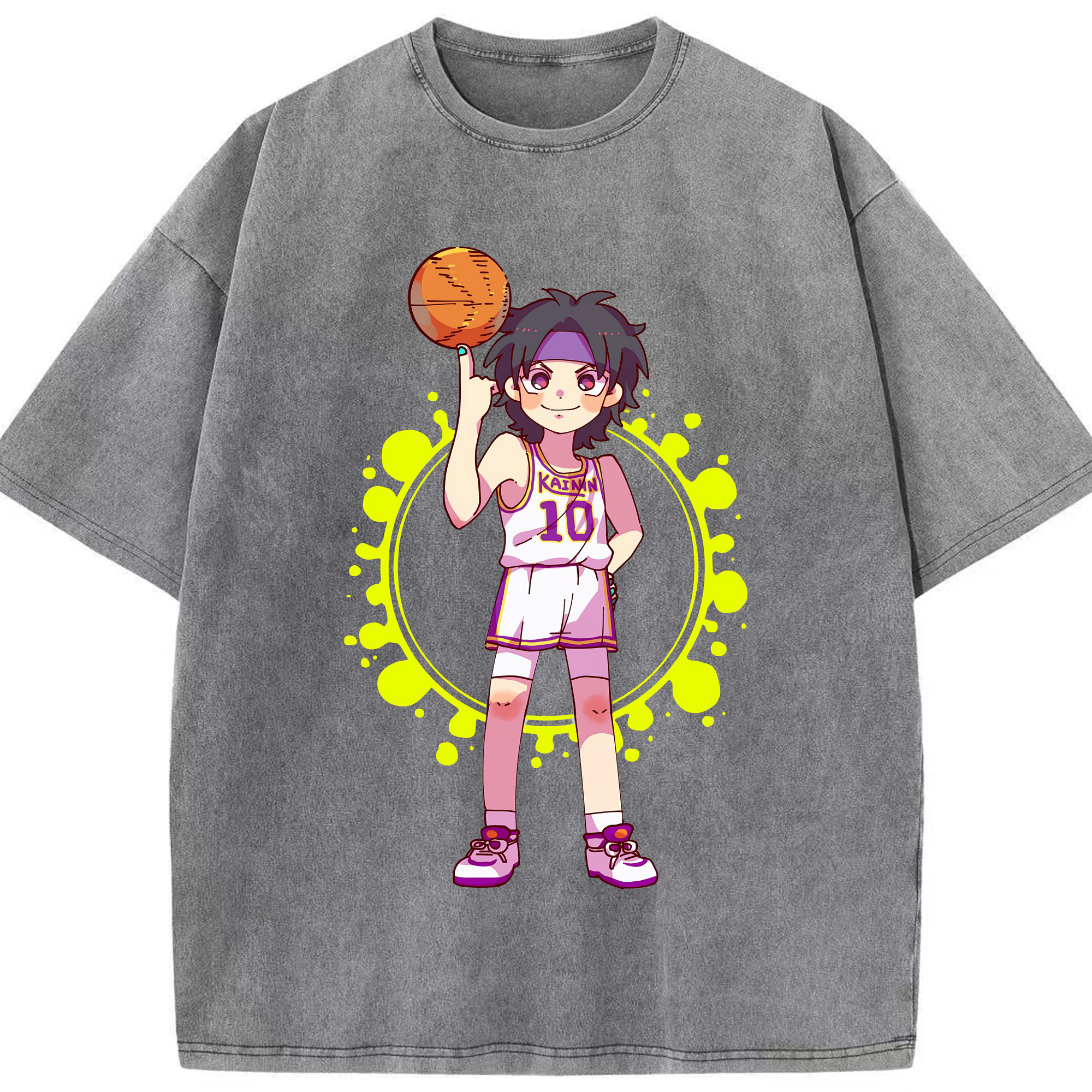 （画像用） SLAM DUNK／スラムダンク 綿100% ヴィンテージ風 半袖Tシャツ（フロントプリント）