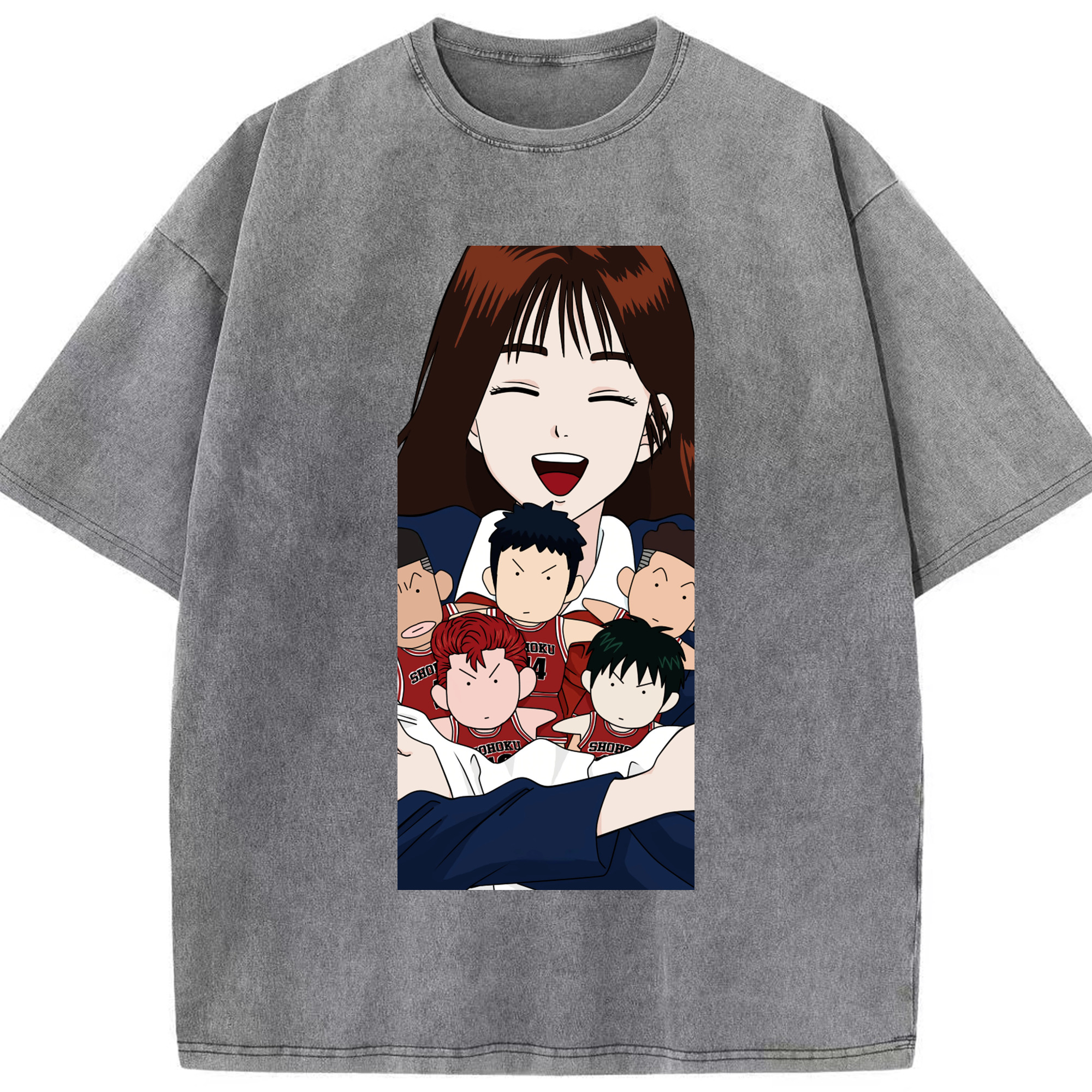 （画像用） SLAM DUNK／スラムダンク 綿100% ヴィンテージ風 半袖Tシャツ（フロントプリント）