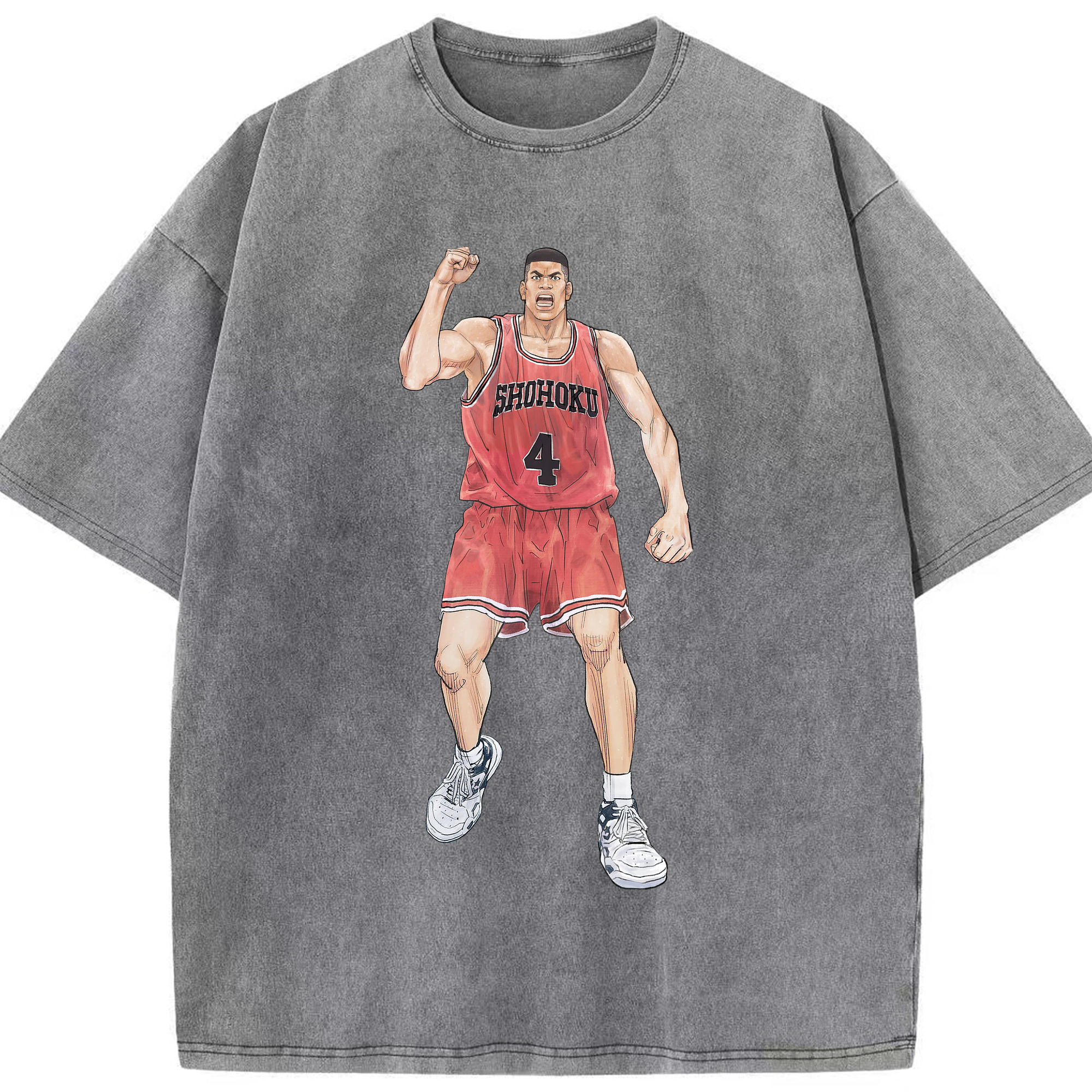 （画像用） SLAM DUNK／スラムダンク 綿100% ヴィンテージ風 半袖Tシャツ（フロントプリント）